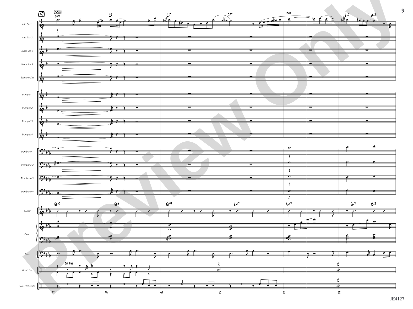 Blue Sky for a Rainy Day: Jazz Ensemble Conductor Score & Parts