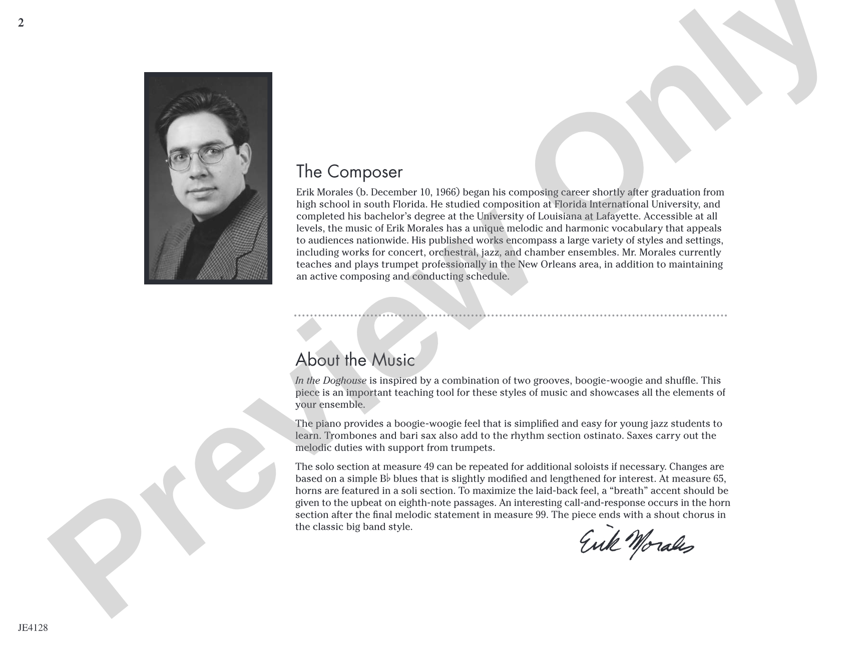 In the Doghouse: Jazz Ensemble Conductor Score & Parts