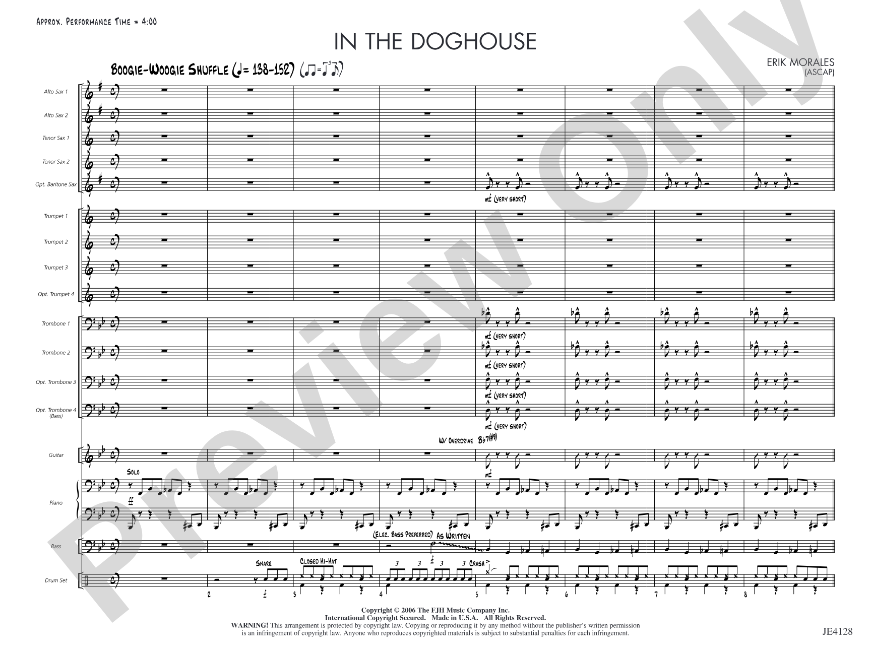 In the Doghouse: Jazz Ensemble Conductor Score & Parts