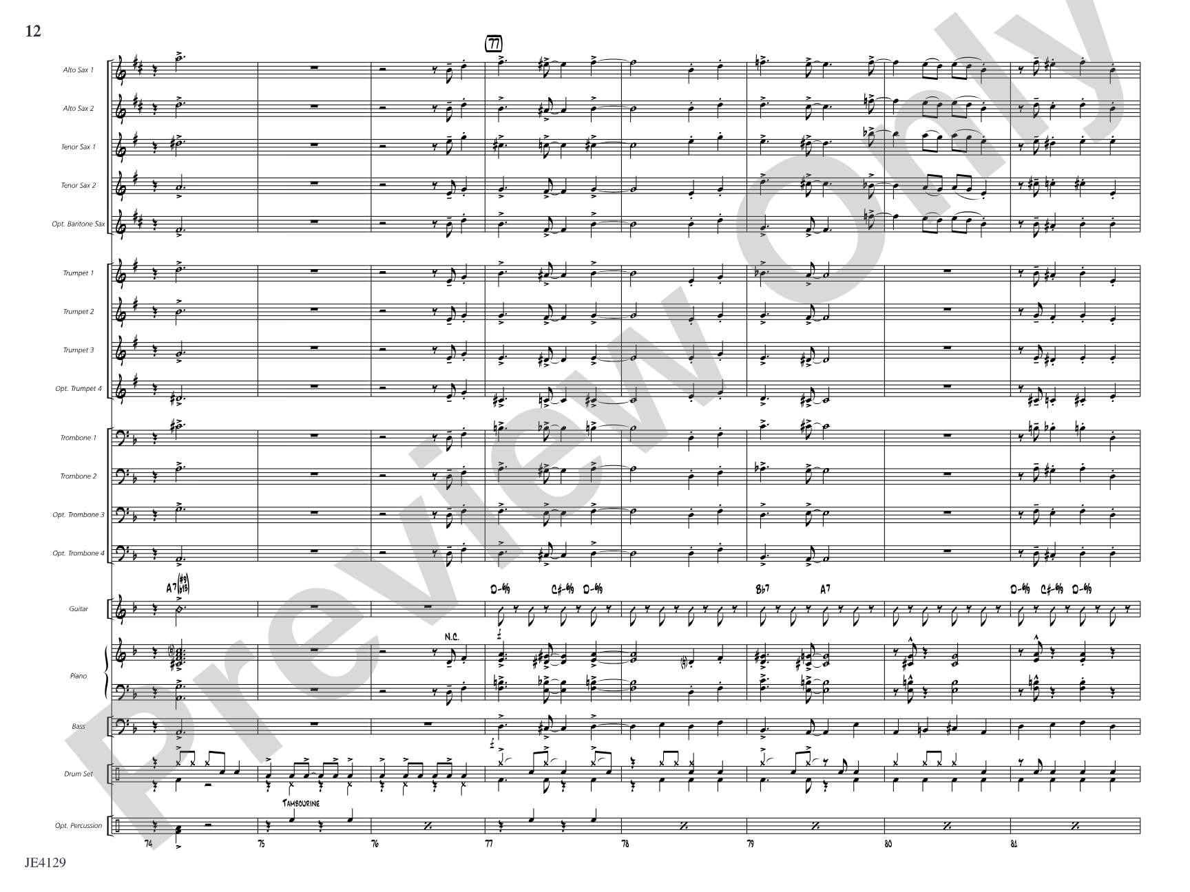 Scat Cat: Jazz Ensemble Conductor Score & Parts