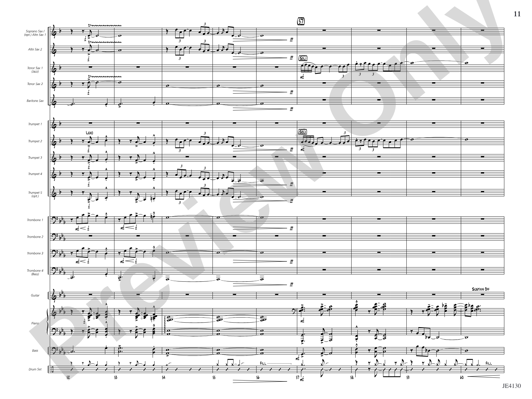 The Point of No Return: Jazz Ensemble Conductor Score & Parts