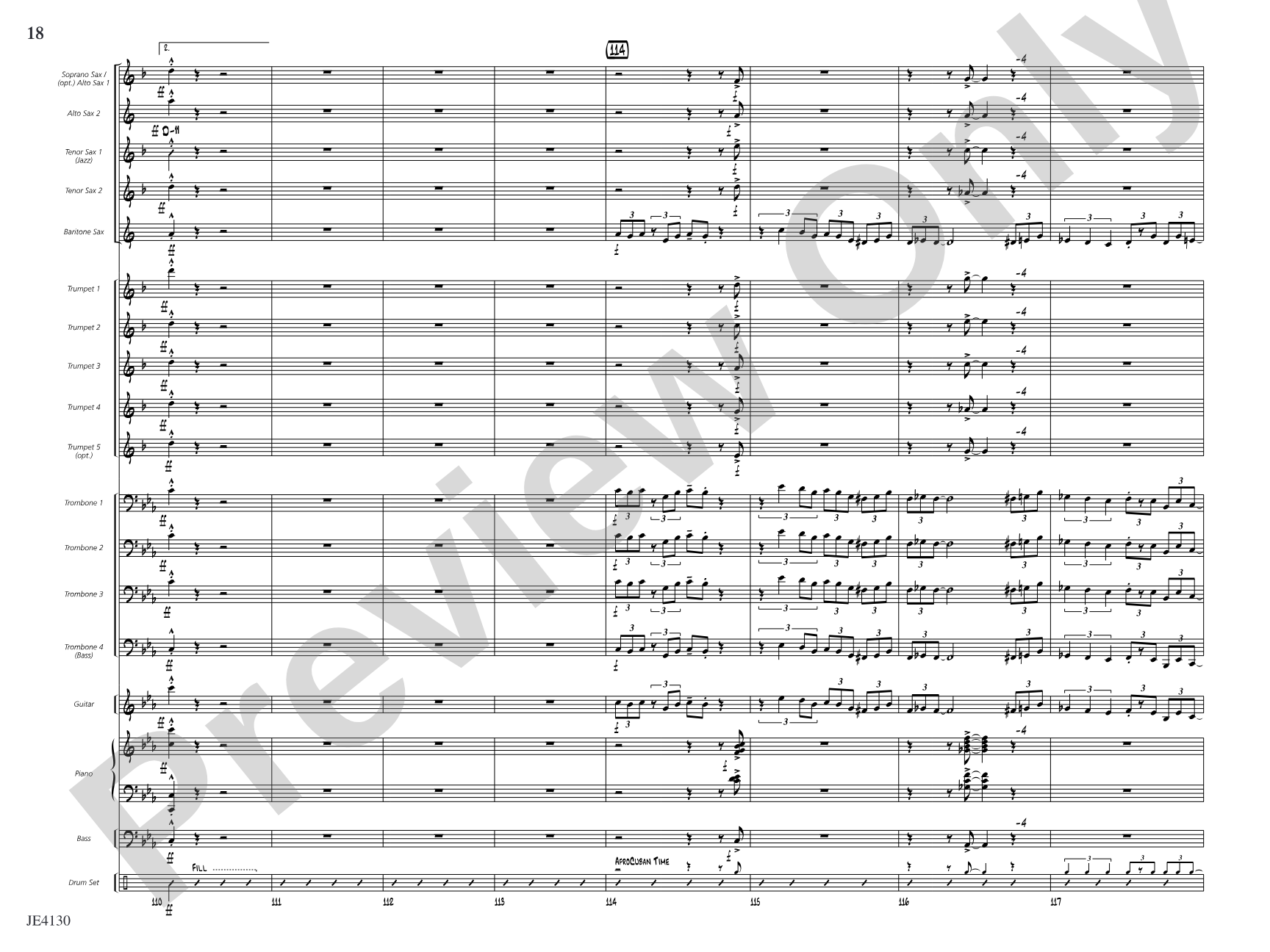 The Point of No Return: Jazz Ensemble Conductor Score & Parts
