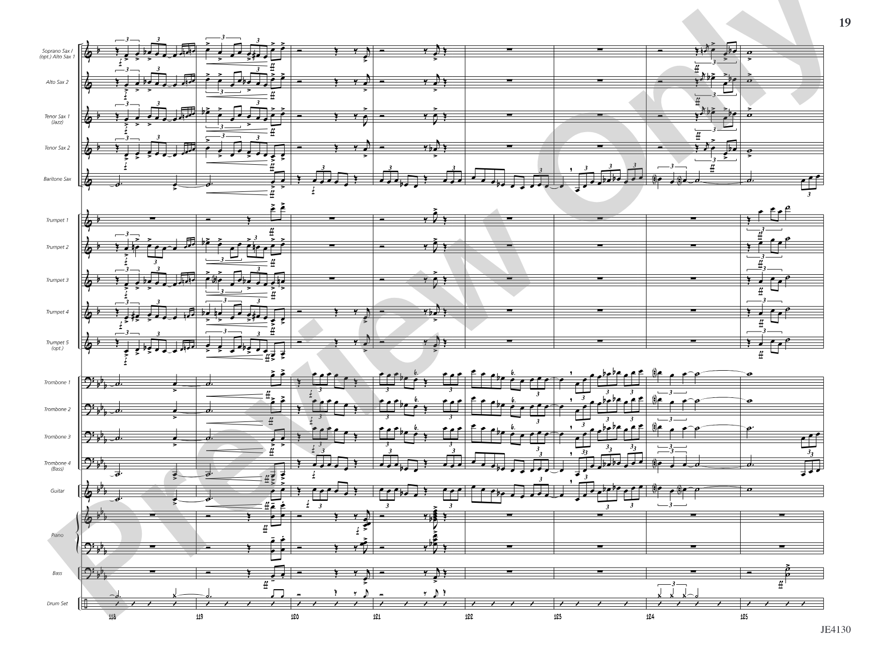 The Point of No Return: Jazz Ensemble Conductor Score & Parts