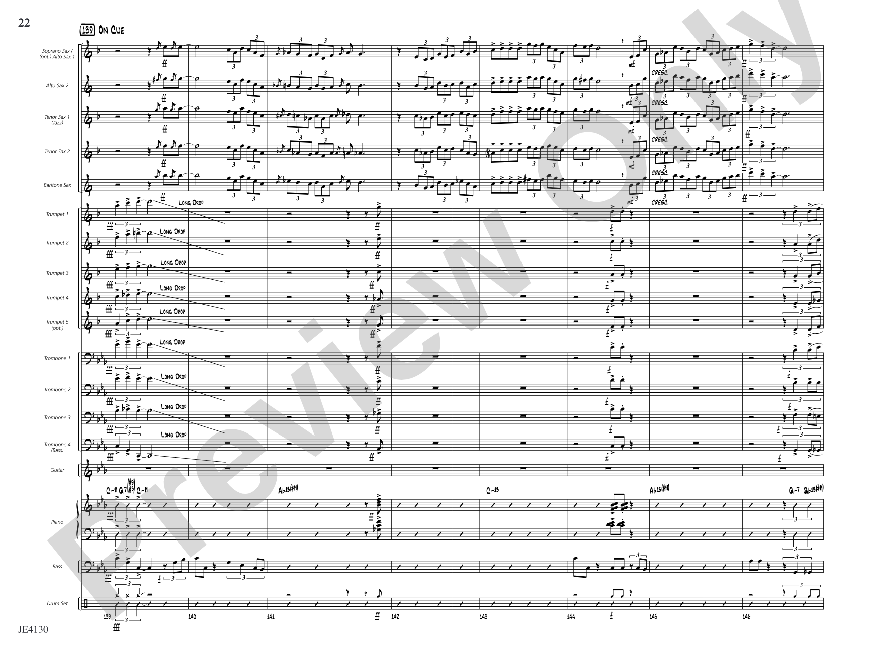 The Point of No Return: Jazz Ensemble Conductor Score & Parts