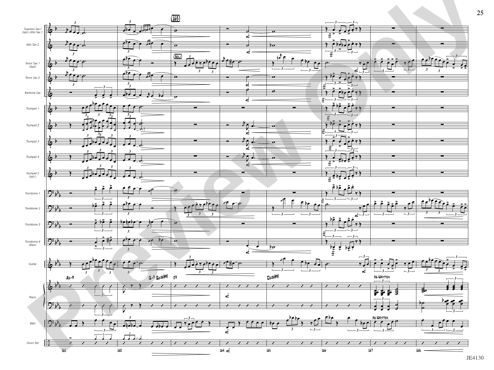The Point of No Return: Jazz Ensemble Conductor Score & Parts
