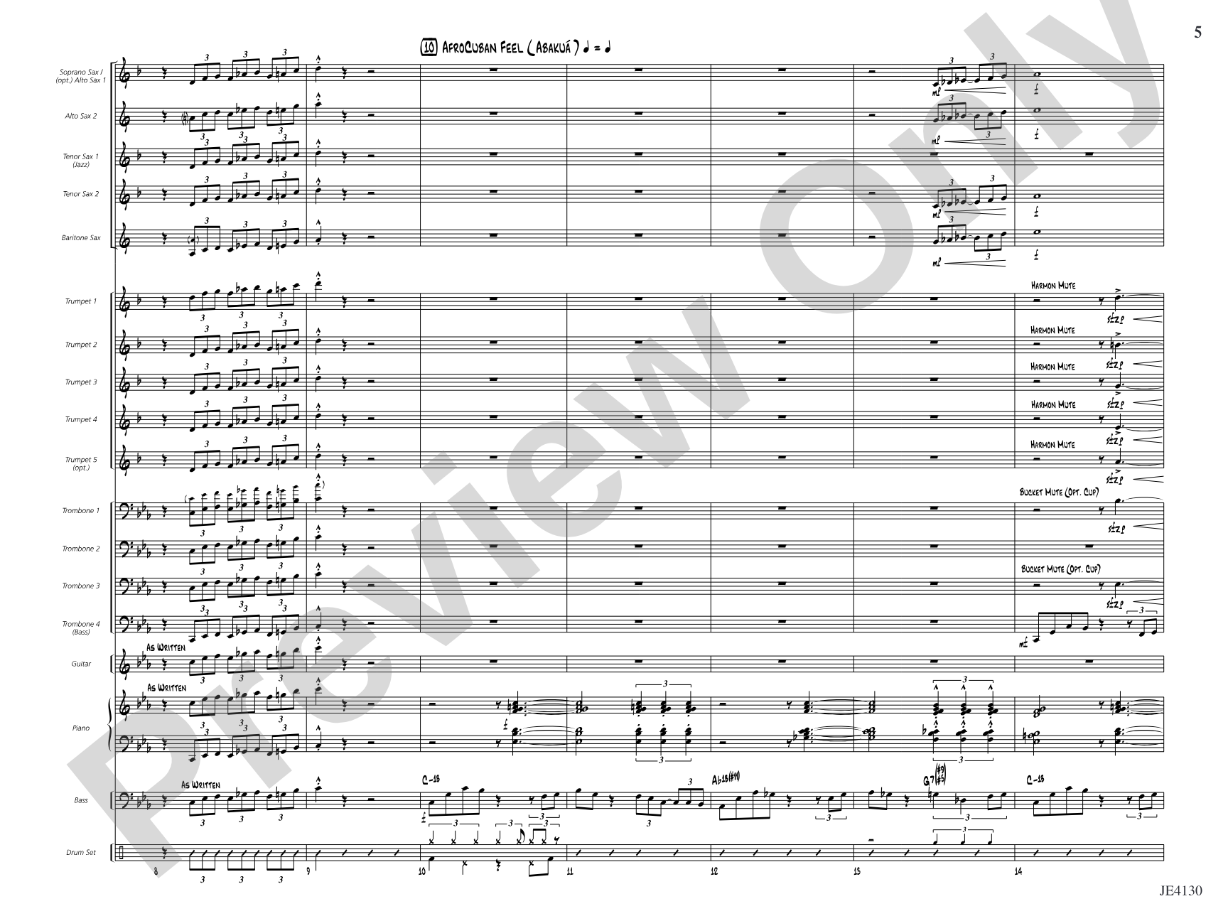 The Point of No Return: Jazz Ensemble Conductor Score & Parts