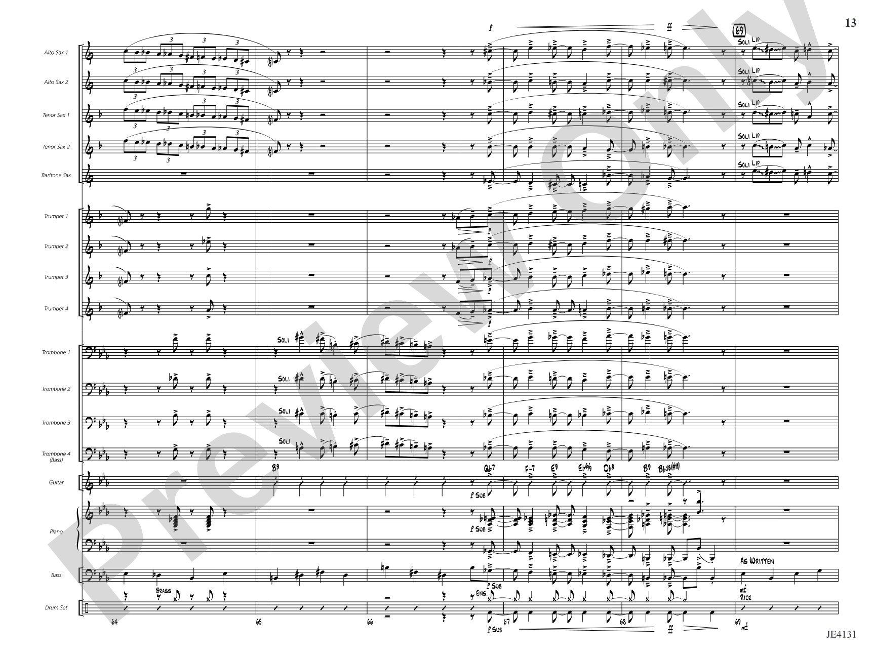 Jiver's License: Jazz Ensemble Conductor Score & Parts