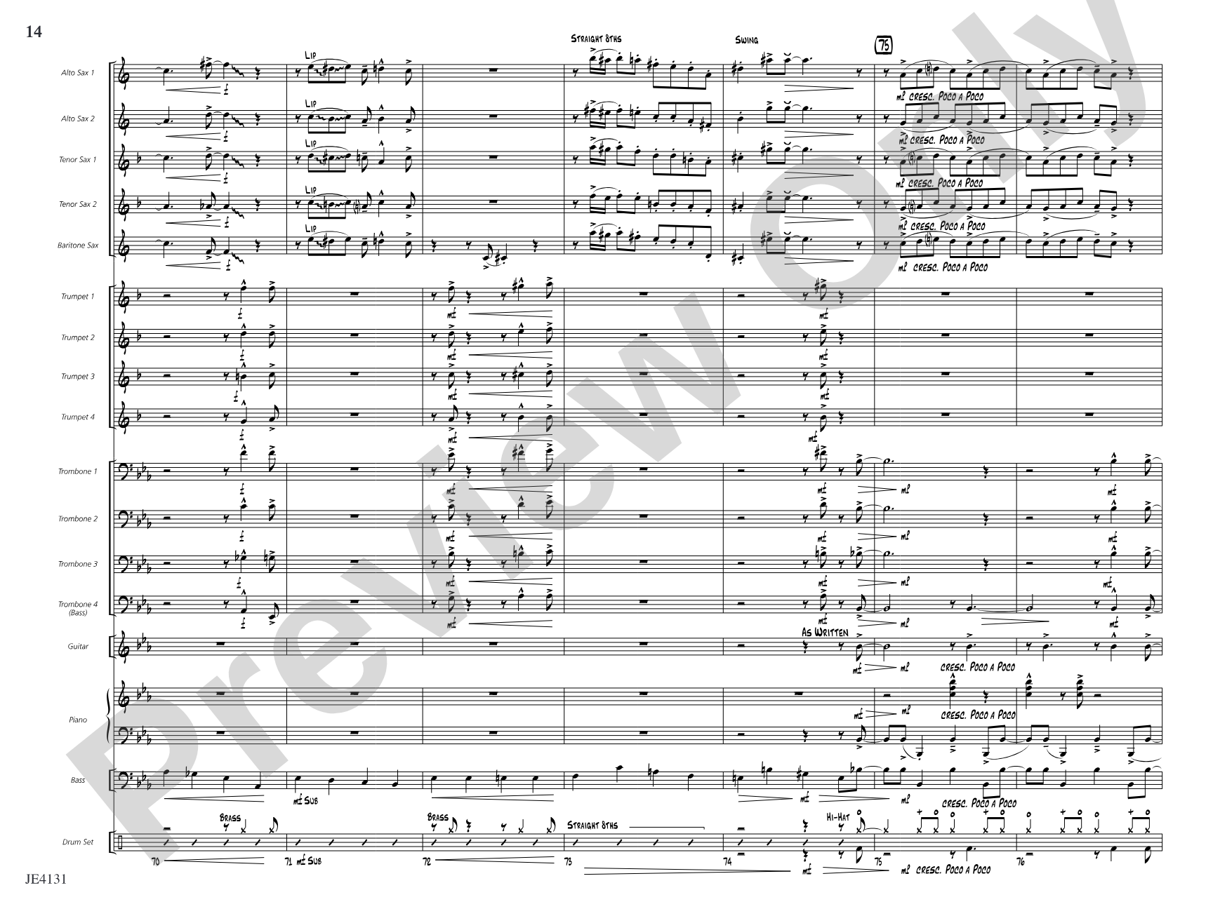 Jiver's License: Jazz Ensemble Conductor Score & Parts