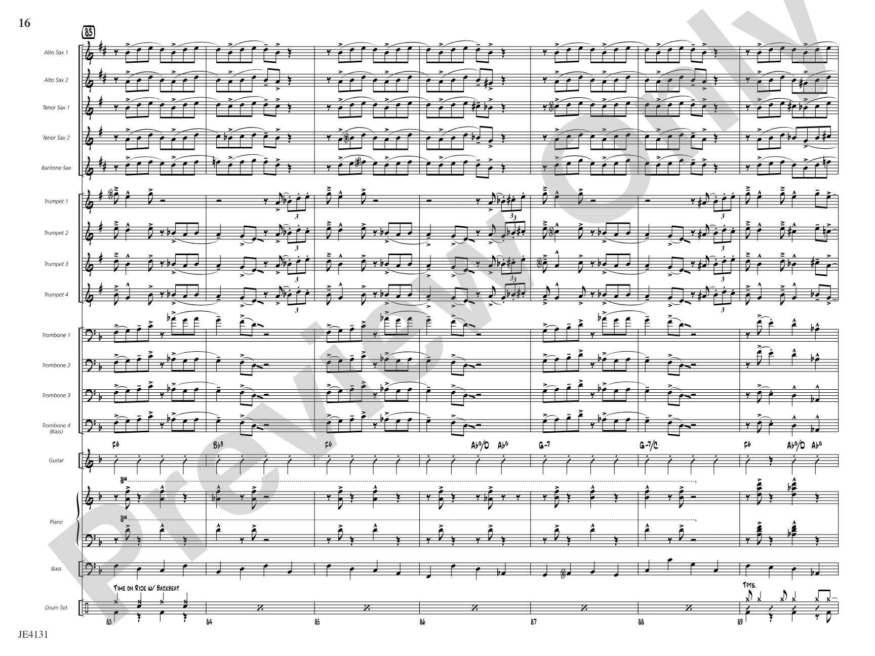 Jiver's License: Jazz Ensemble Conductor Score & Parts