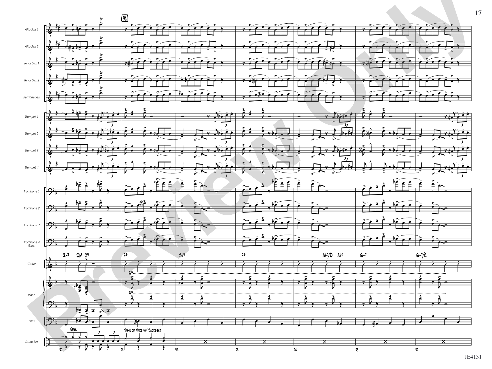 Jiver's License: Jazz Ensemble Conductor Score & Parts