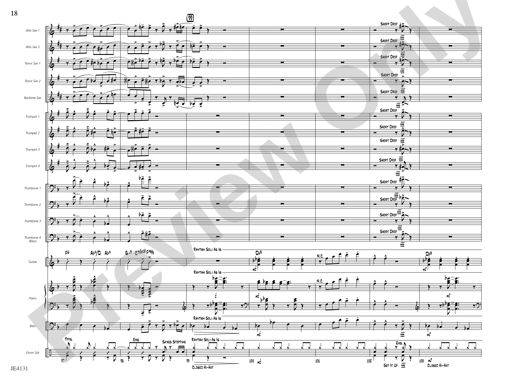 Jiver's License: Jazz Ensemble Conductor Score & Parts