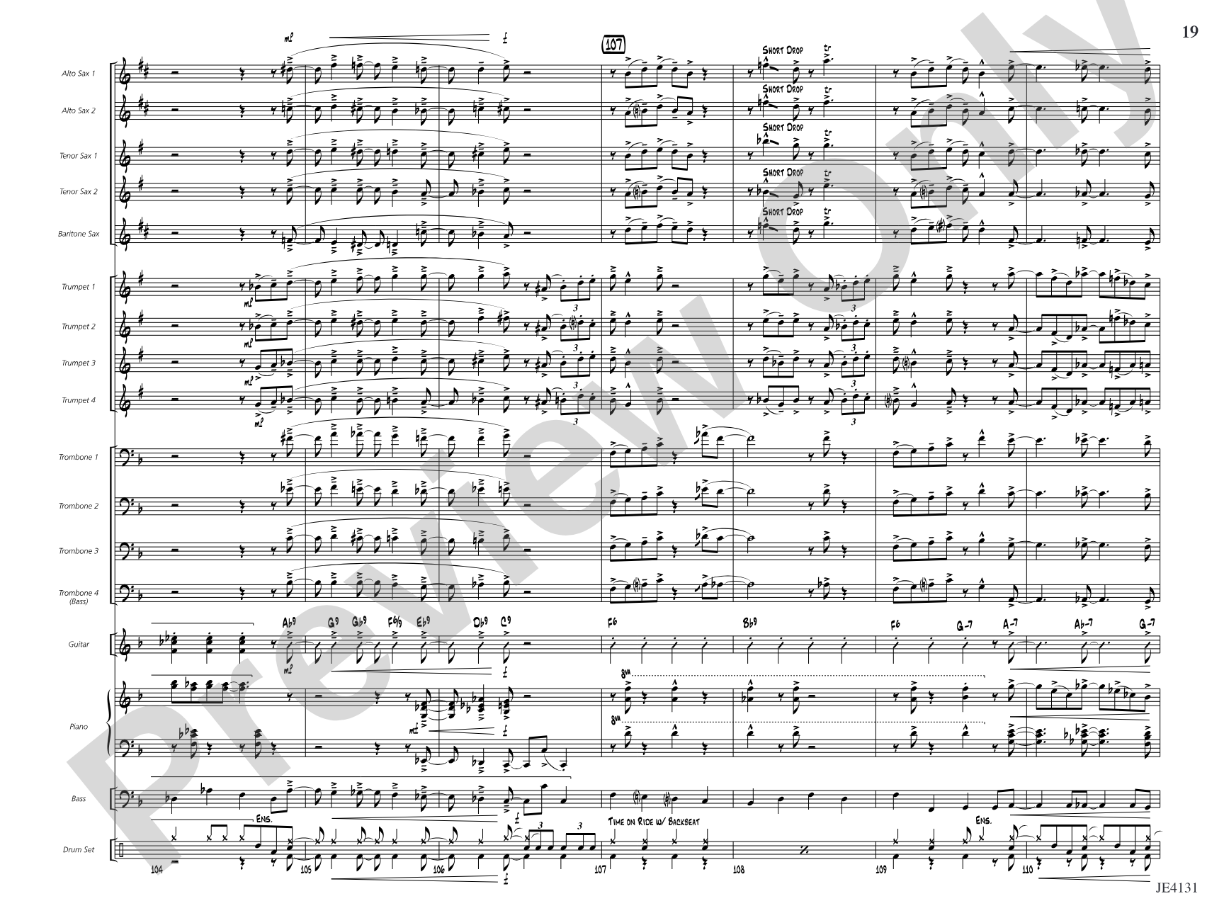 Jiver's License: Jazz Ensemble Conductor Score & Parts