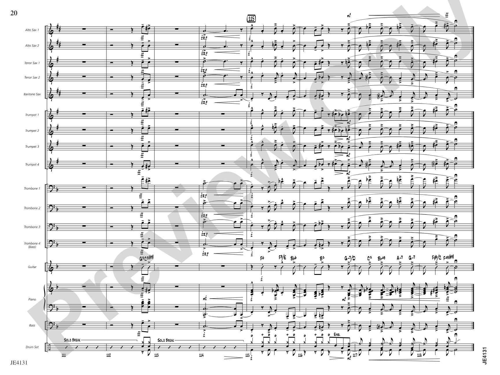 Jiver's License: Jazz Ensemble Conductor Score & Parts