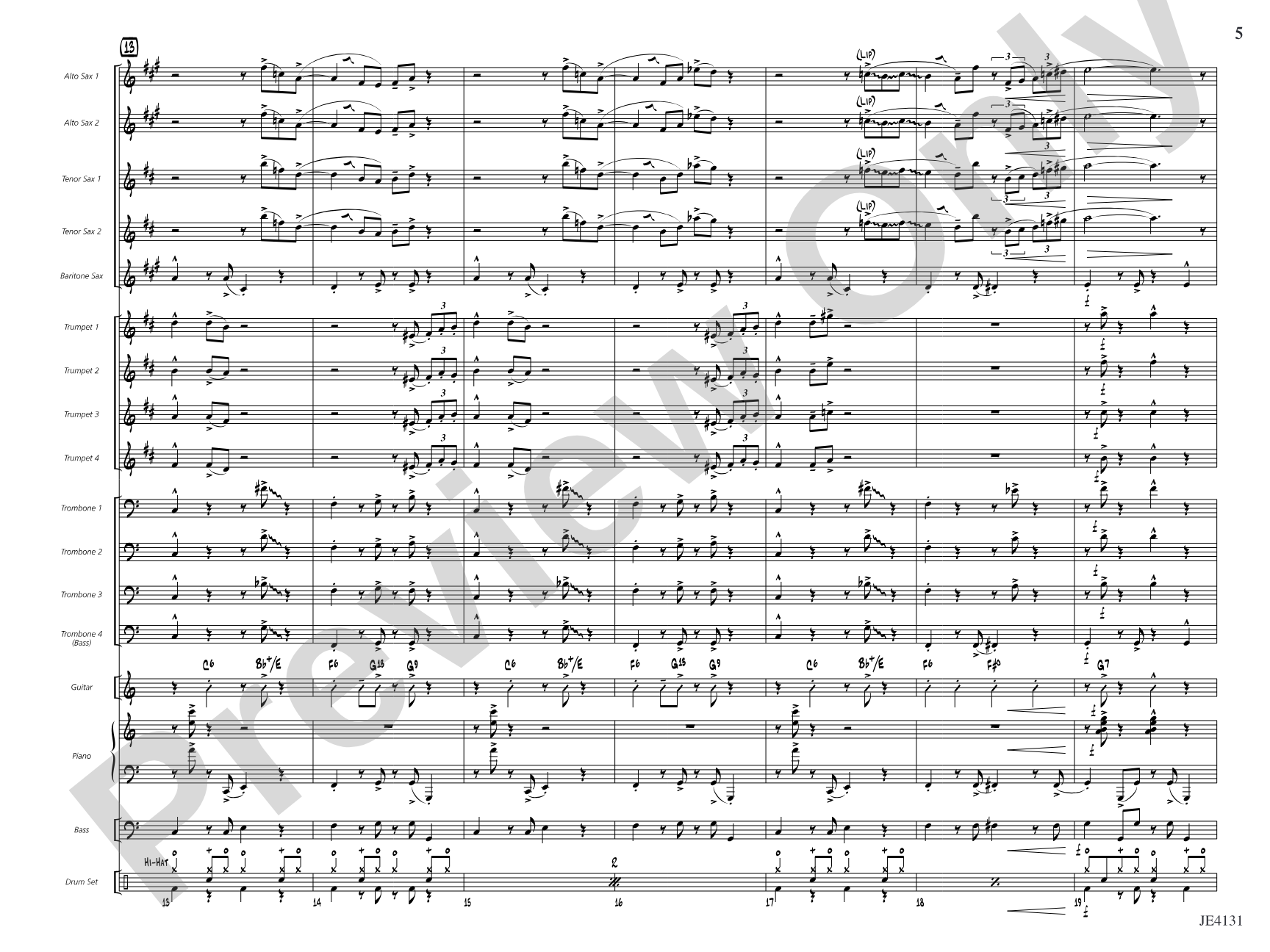 Jiver's License: Jazz Ensemble Conductor Score & Parts
