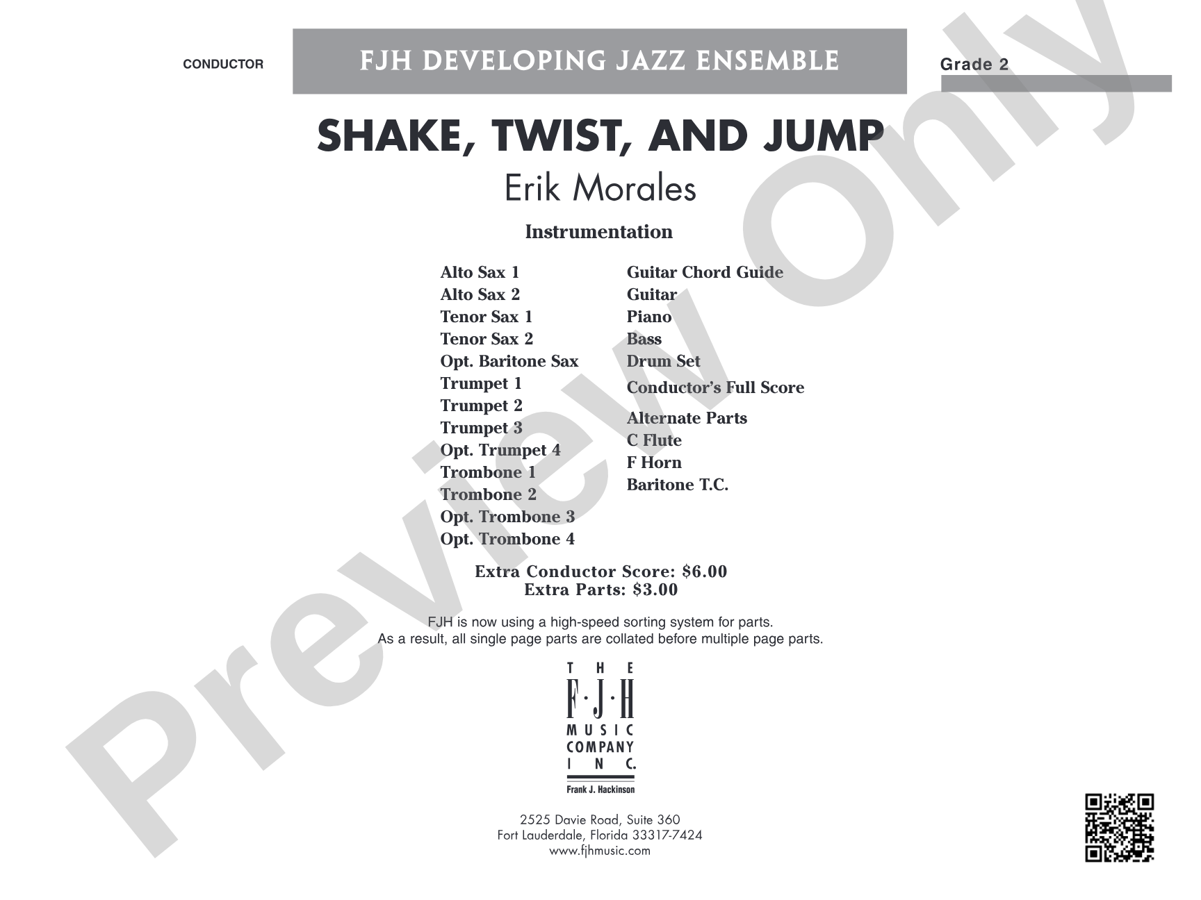 Shake, Twist, and Jump: Jazz Ensemble Conductor Score & Parts