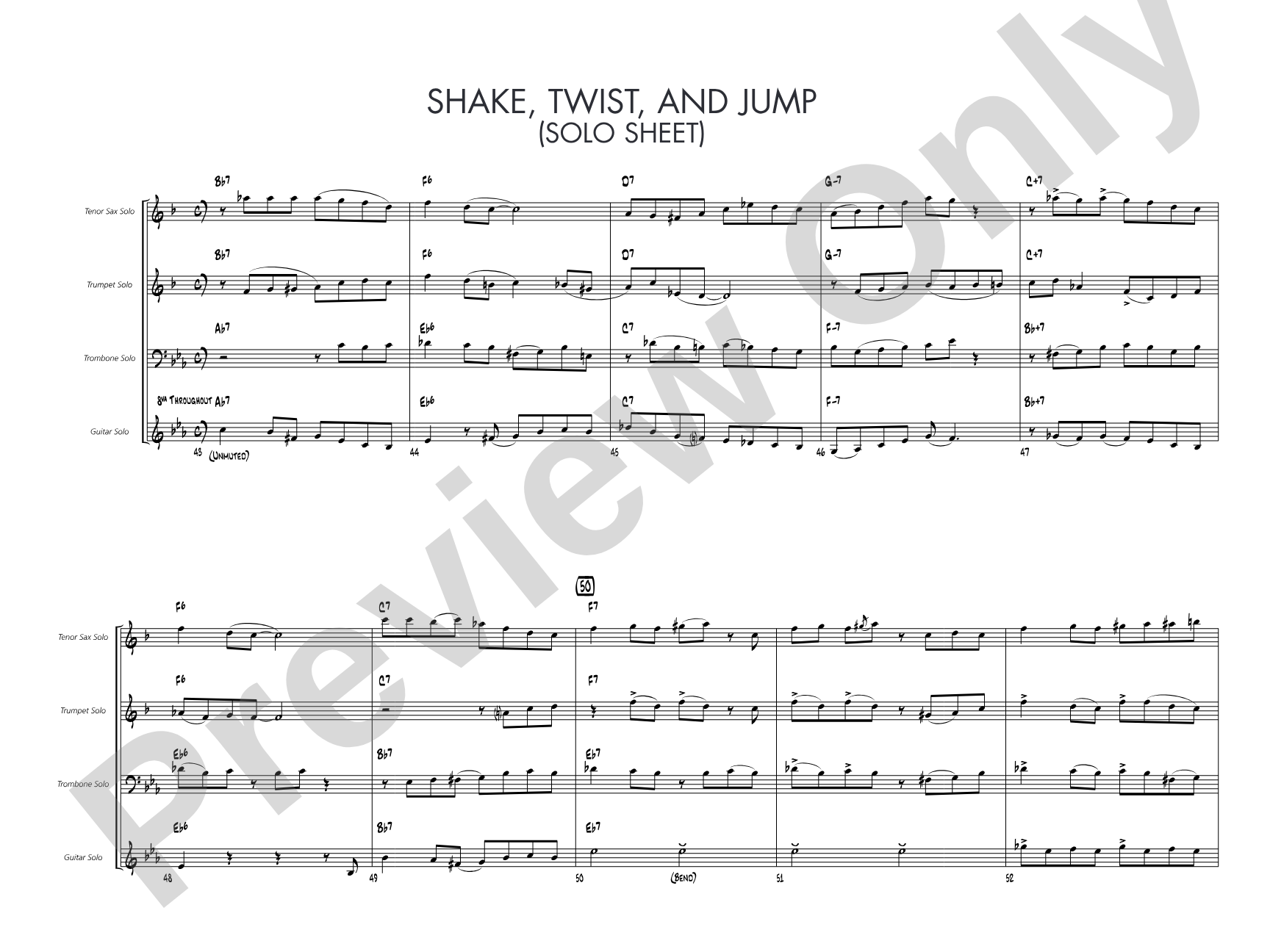 Shake, Twist, and Jump: Jazz Ensemble Conductor Score & Parts