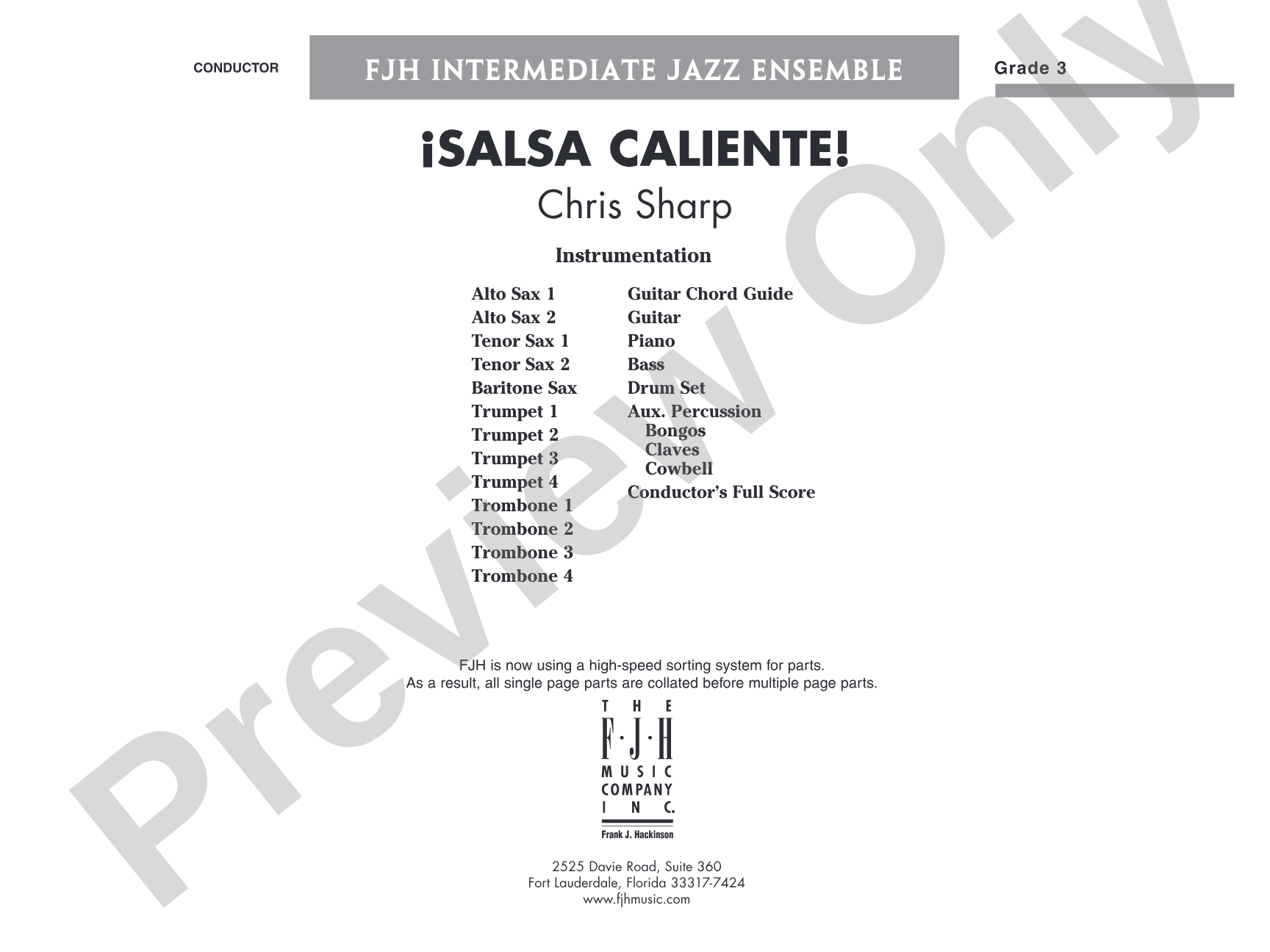 Salsa Caliente!: Jazz Ensemble Conductor Score & Parts