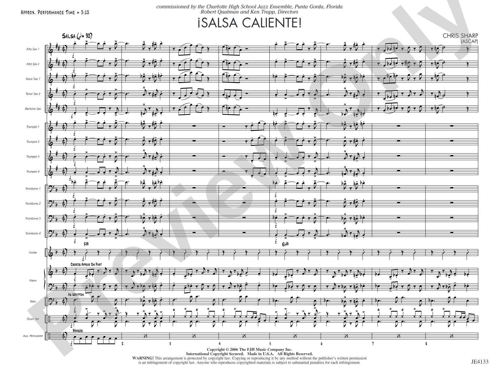 Salsa Caliente!: Jazz Ensemble Conductor Score & Parts