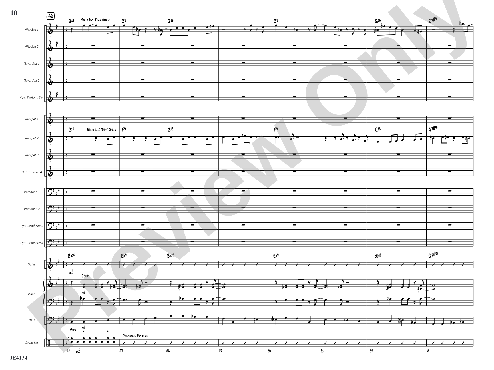 Shuffle Stop: Jazz Ensemble Conductor Score & Parts