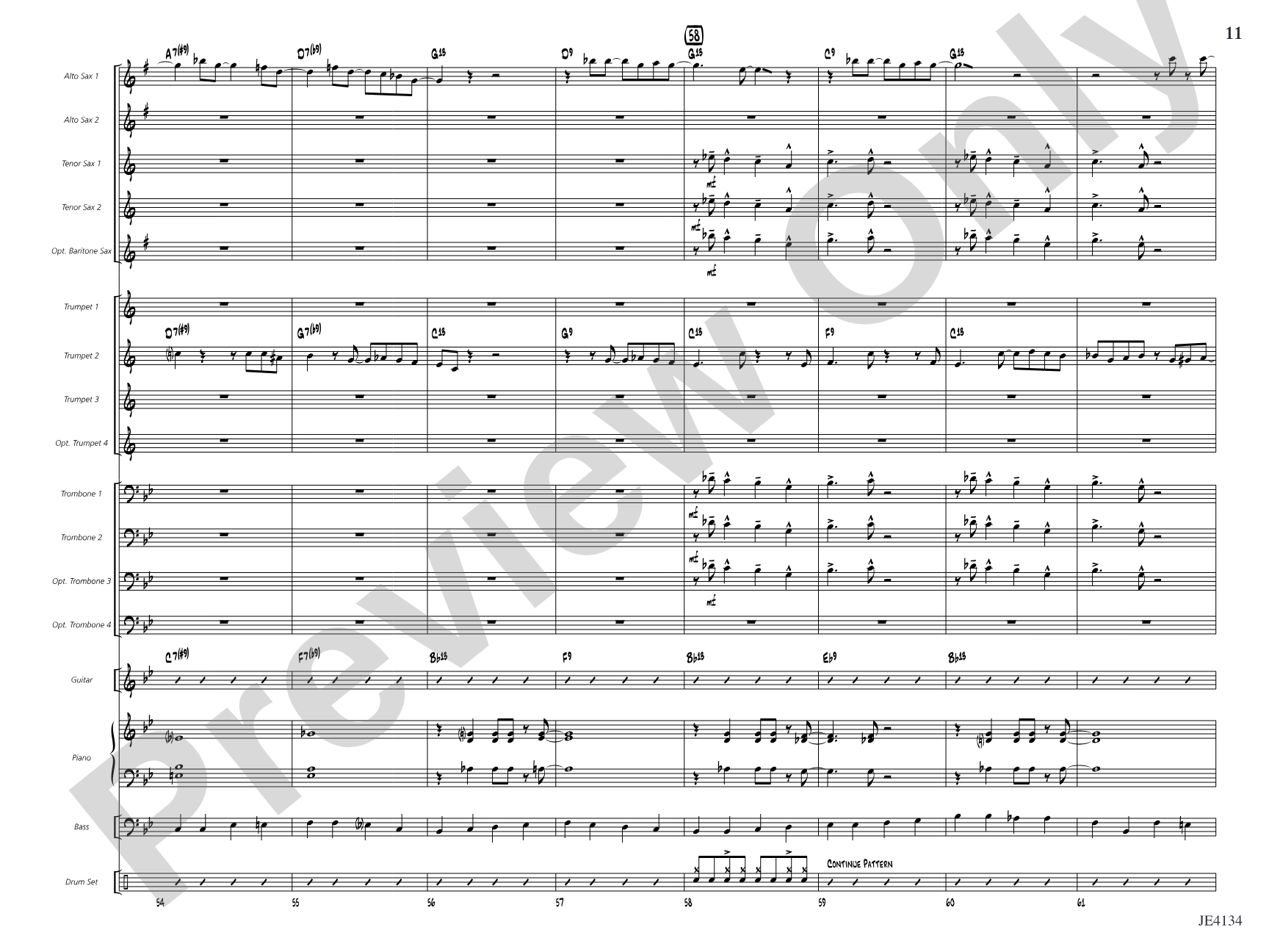 Shuffle Stop: Jazz Ensemble Conductor Score & Parts