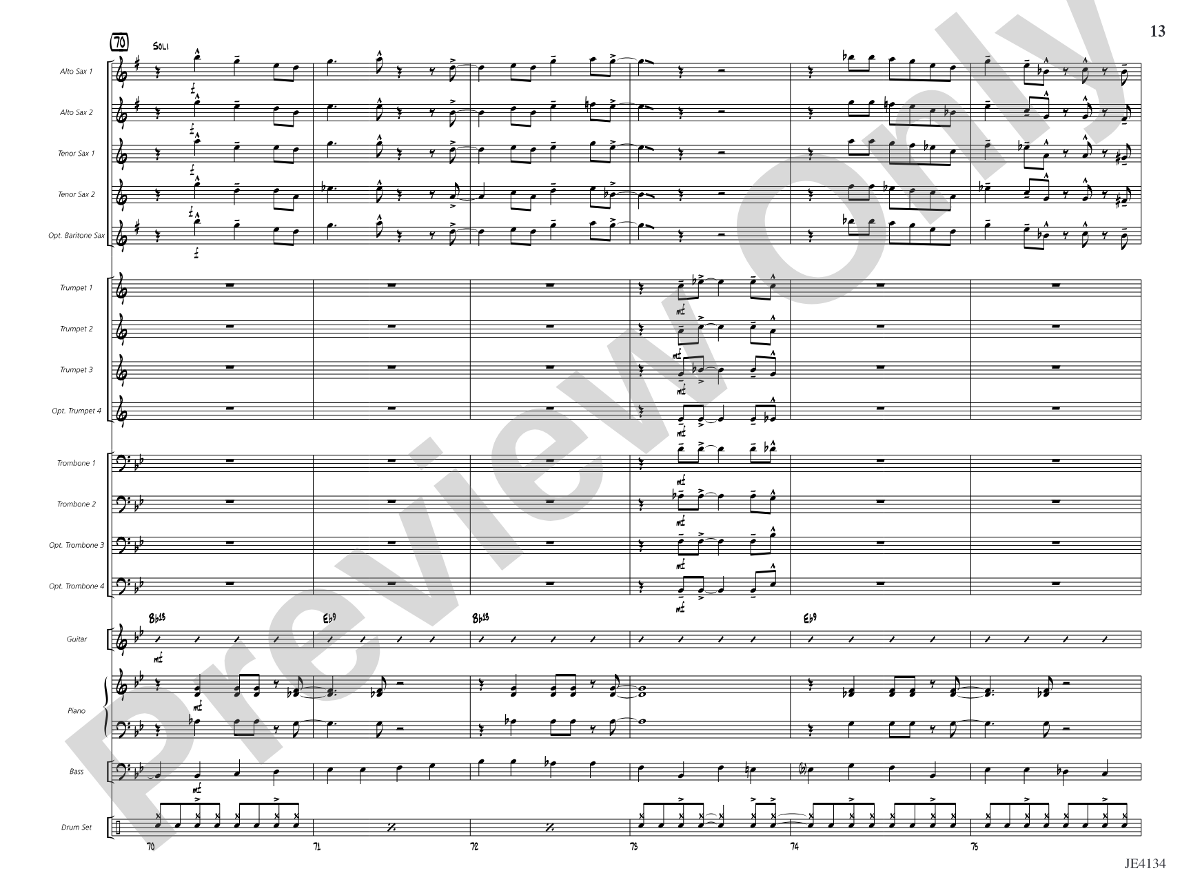 Shuffle Stop: Jazz Ensemble Conductor Score & Parts