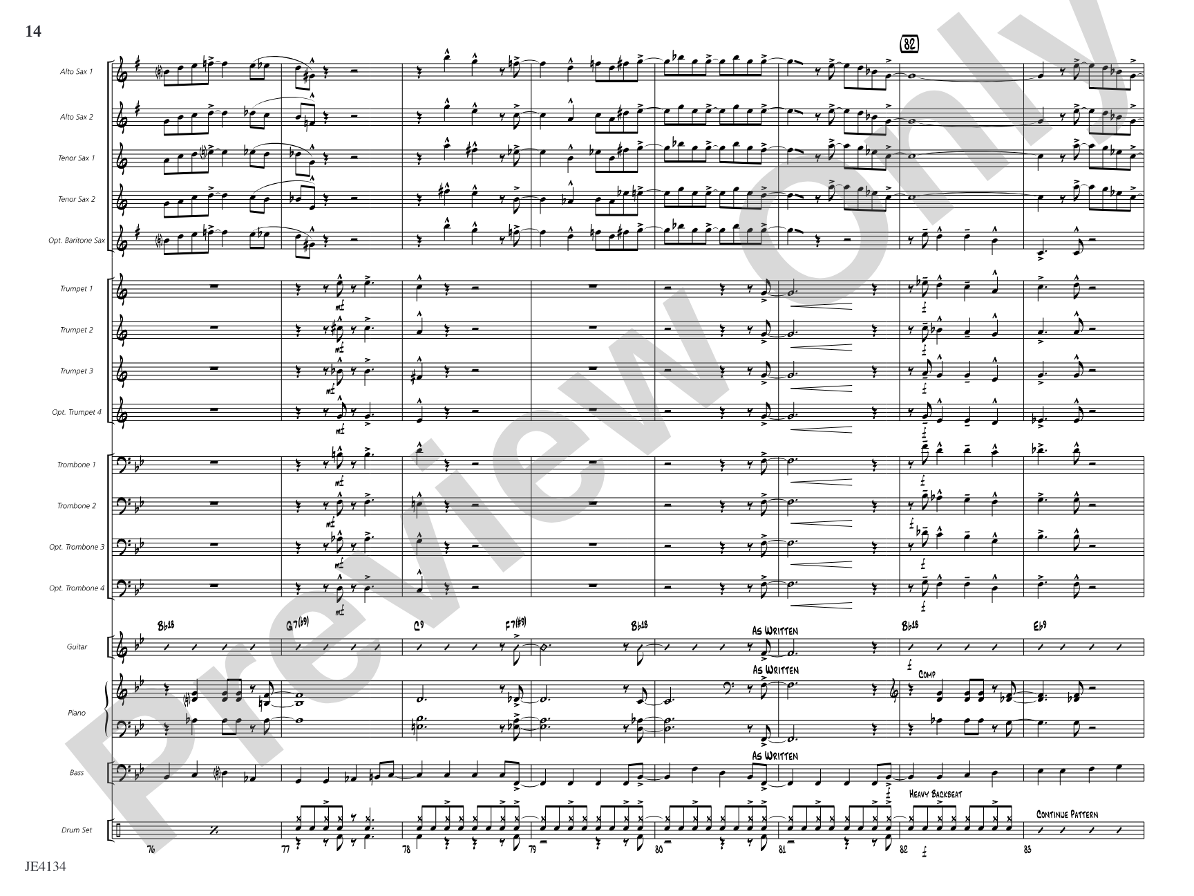 Shuffle Stop: Jazz Ensemble Conductor Score & Parts