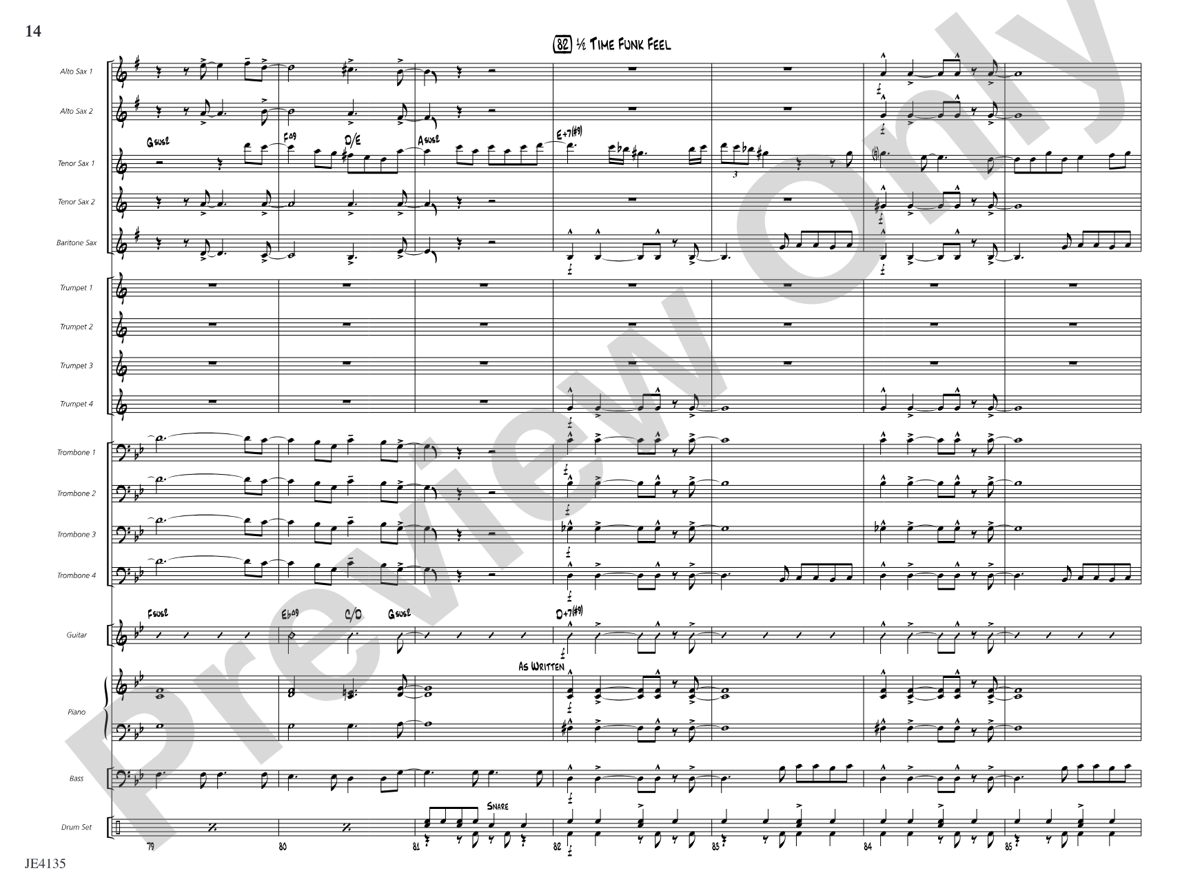 One Step Ahead: Jazz Ensemble Conductor Score & Parts