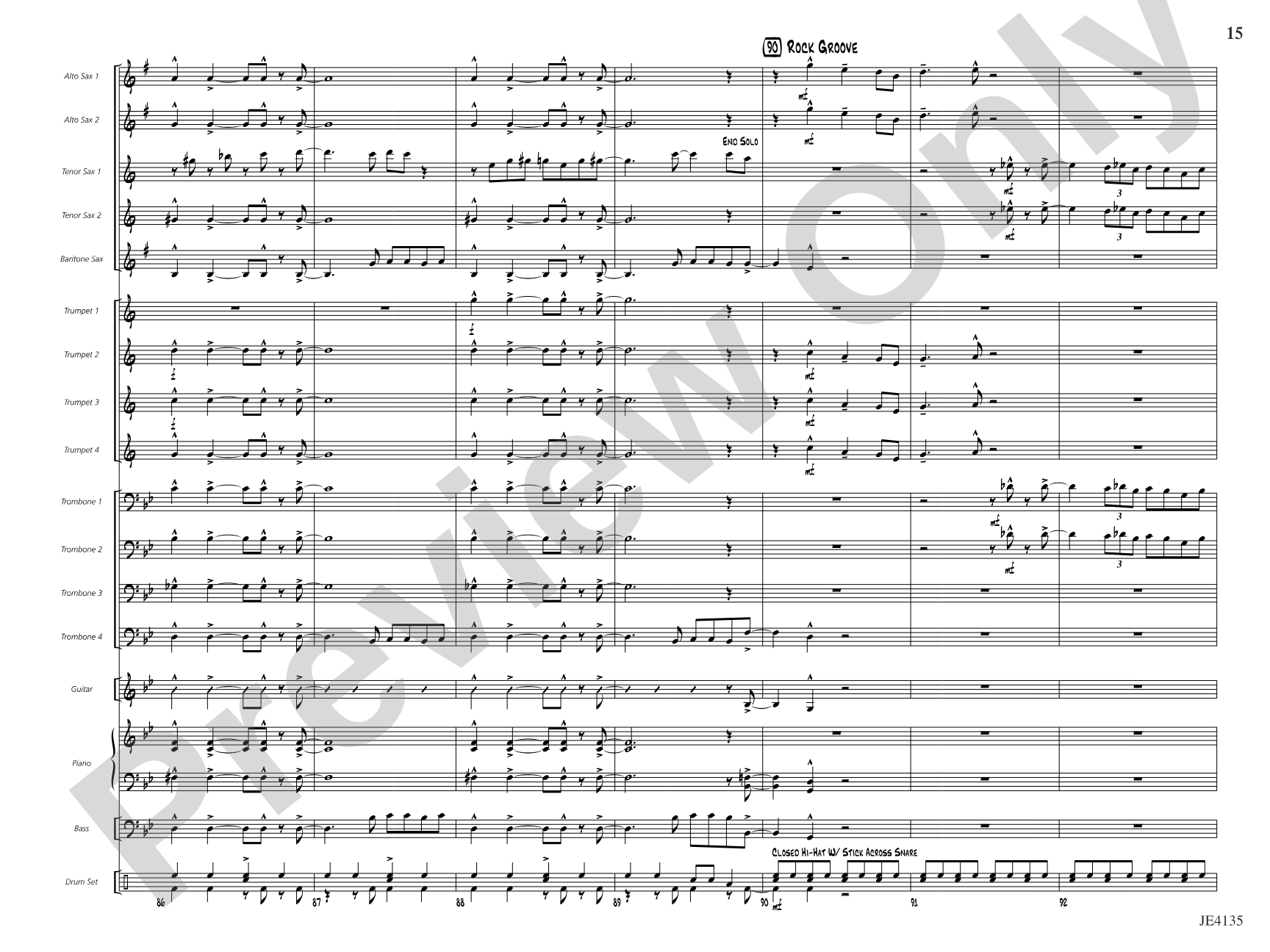 One Step Ahead: Jazz Ensemble Conductor Score & Parts