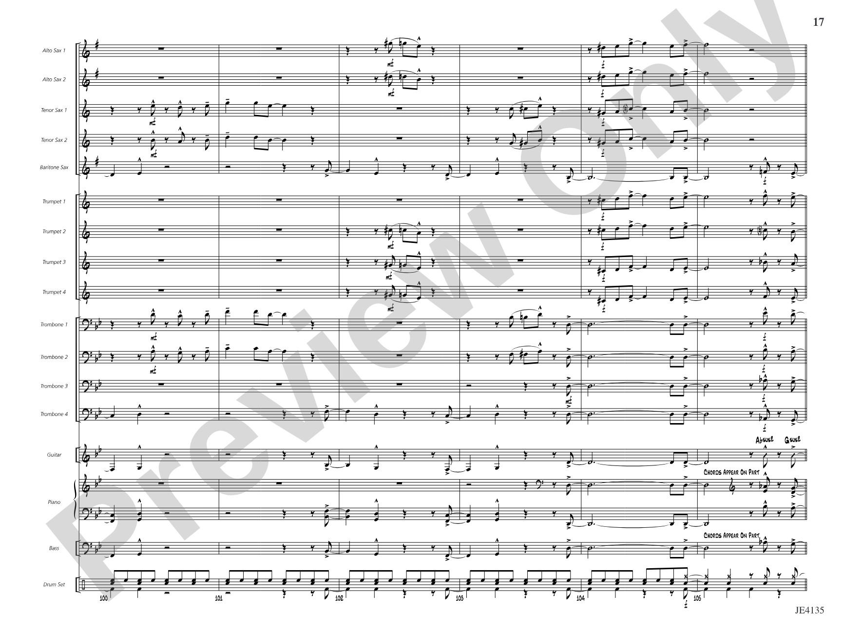 One Step Ahead: Jazz Ensemble Conductor Score & Parts