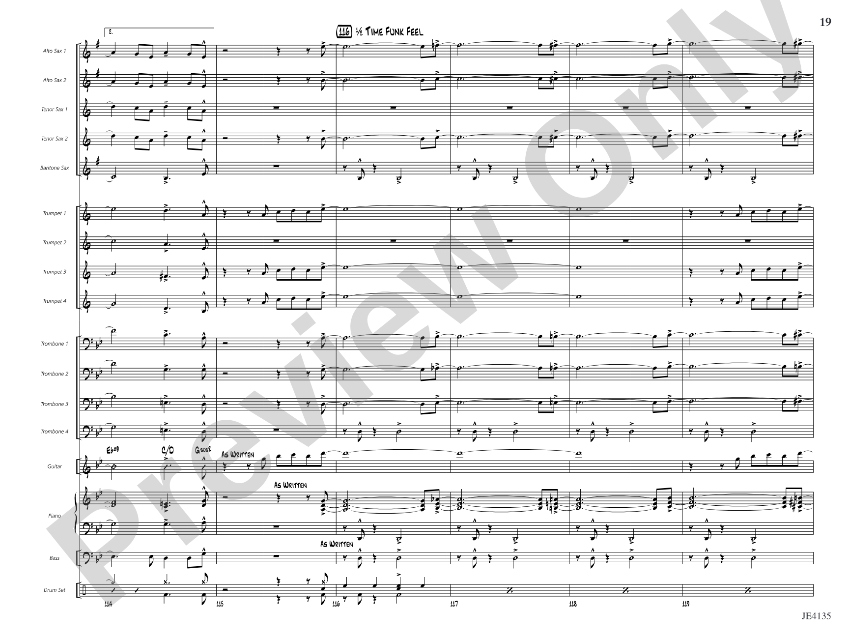 One Step Ahead: Jazz Ensemble Conductor Score & Parts
