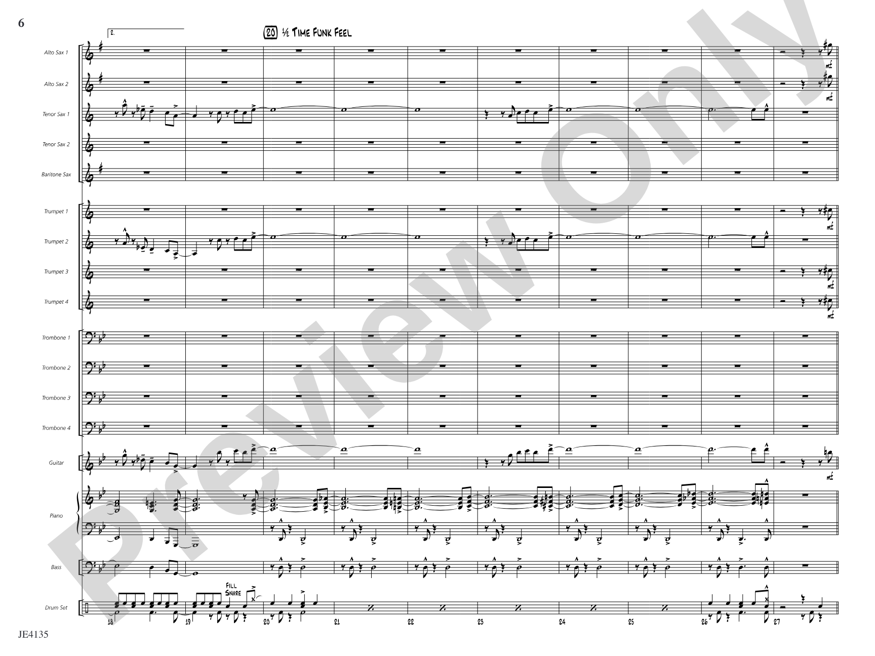 One Step Ahead: Jazz Ensemble Conductor Score & Parts