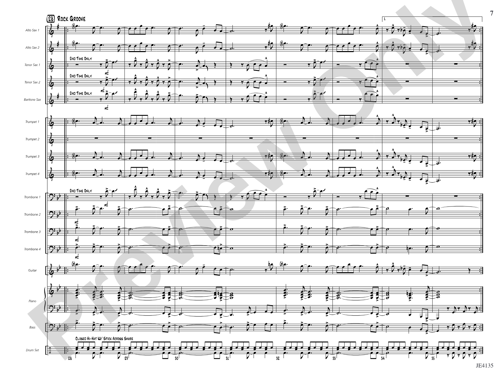 One Step Ahead: Jazz Ensemble Conductor Score & Parts