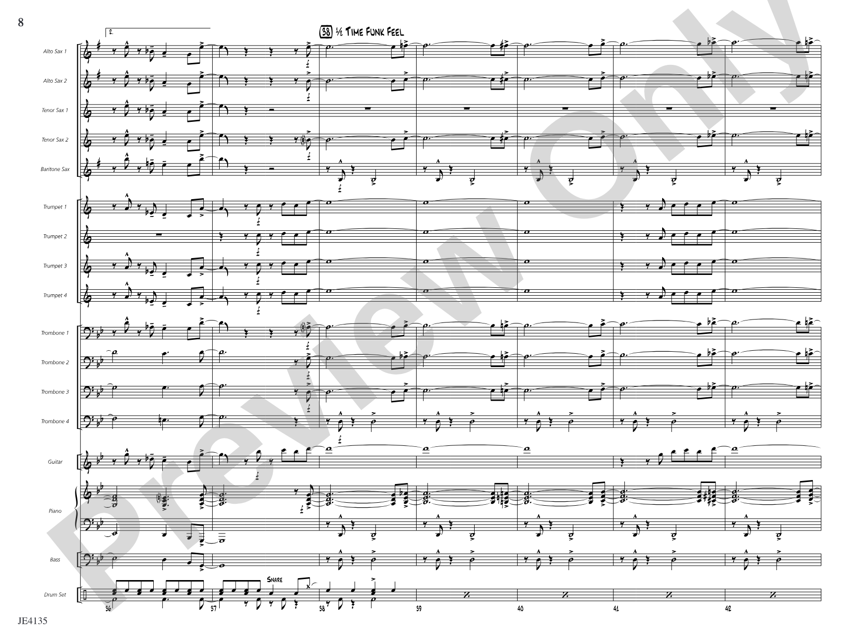 One Step Ahead: Jazz Ensemble Conductor Score & Parts