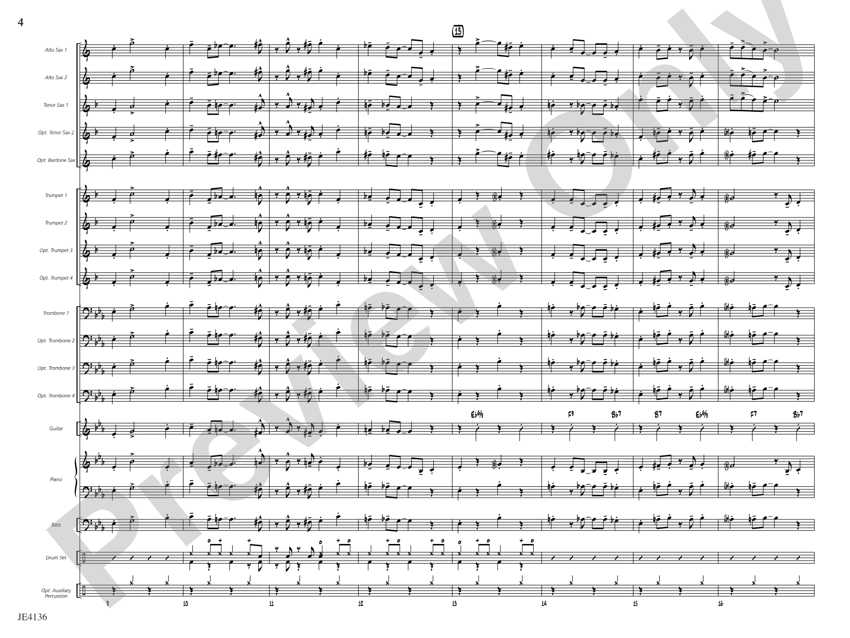 Check Your Swing: Jazz Ensemble Conductor Score & Parts