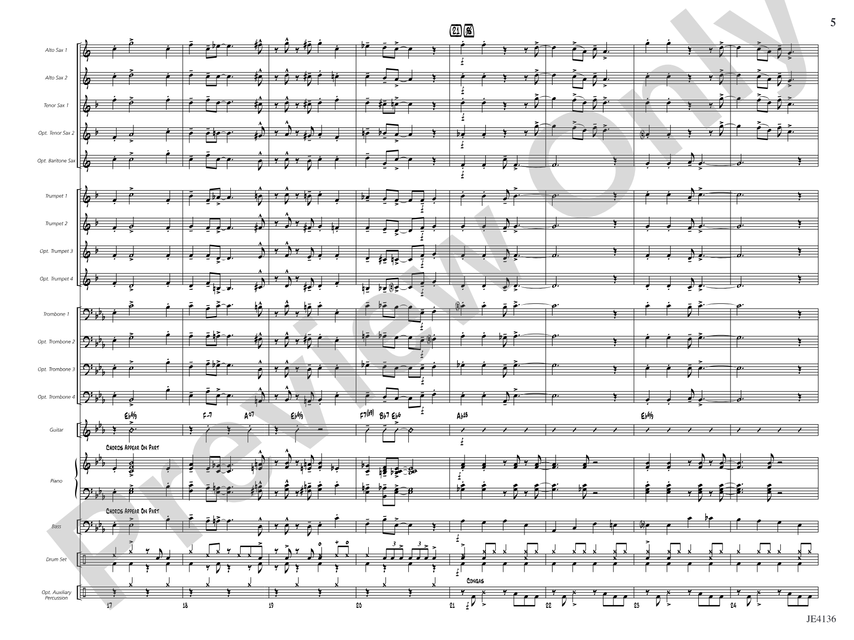 Check Your Swing: Jazz Ensemble Conductor Score & Parts