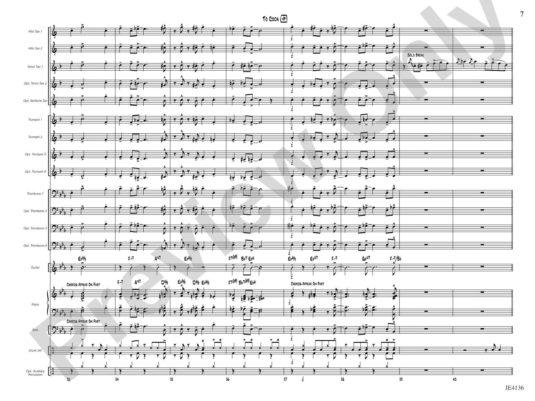 Check Your Swing: Jazz Ensemble Conductor Score & Parts