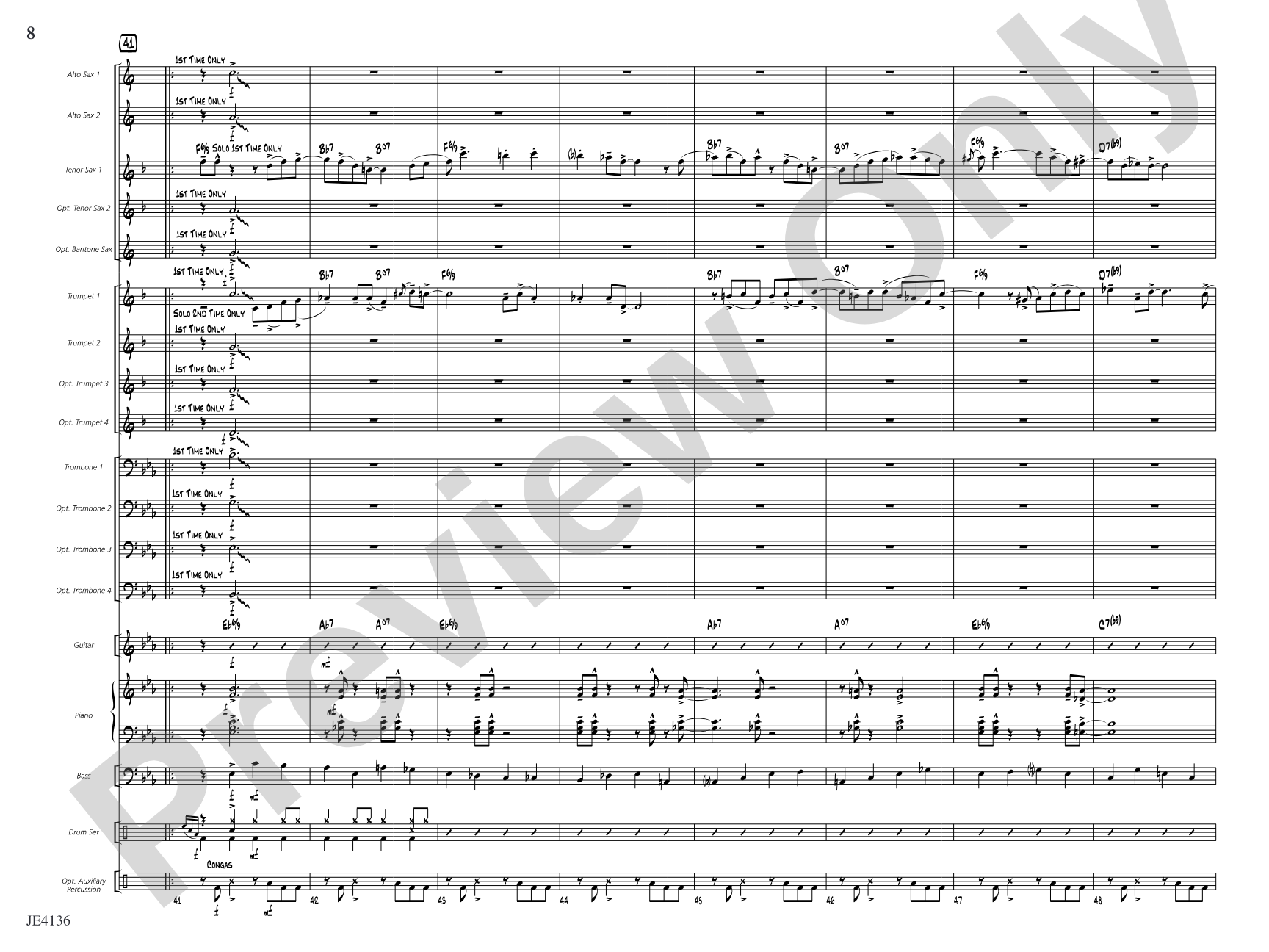 Check Your Swing: Jazz Ensemble Conductor Score & Parts