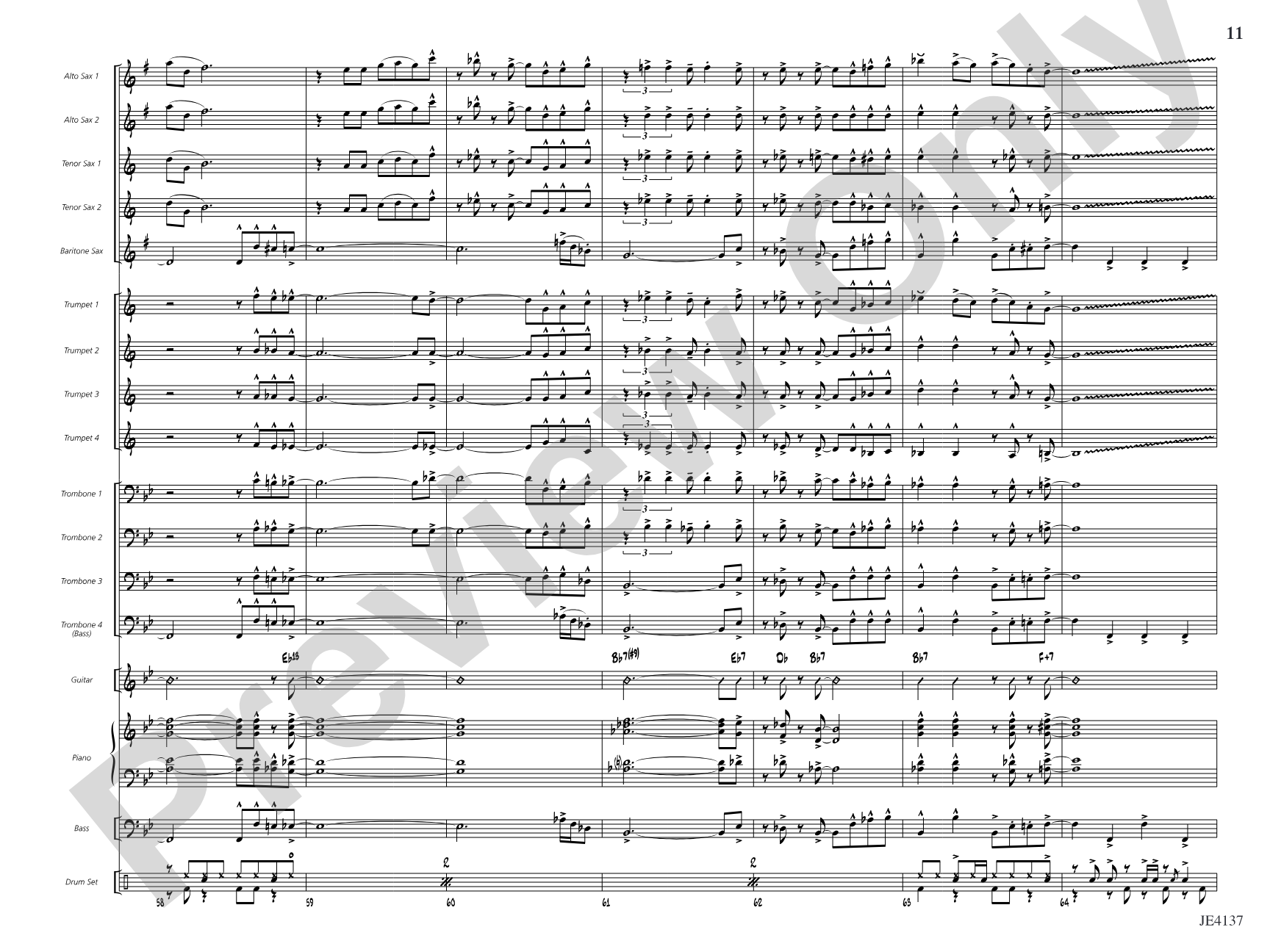Feelin' the Funk: Jazz Ensemble Conductor Score & Parts