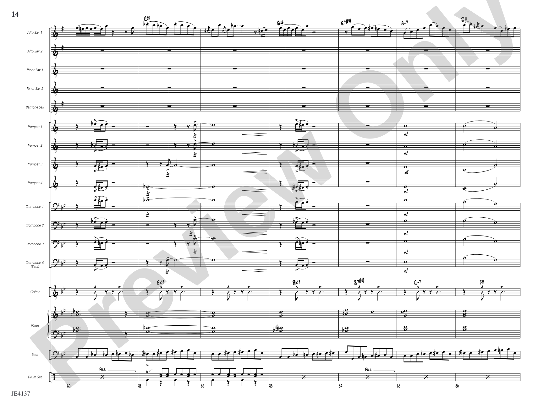 Feelin' the Funk: Jazz Ensemble Conductor Score & Parts