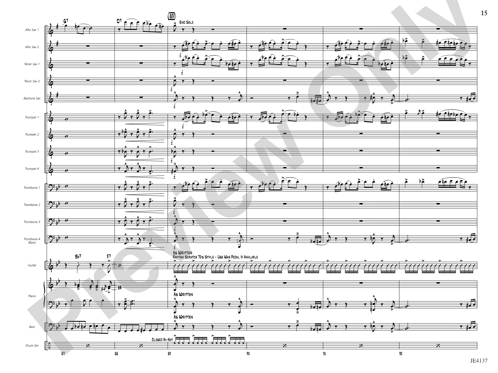 Feelin' the Funk: Jazz Ensemble Conductor Score & Parts