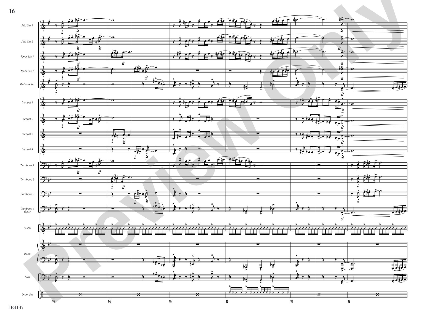 Feelin' the Funk: Jazz Ensemble Conductor Score & Parts