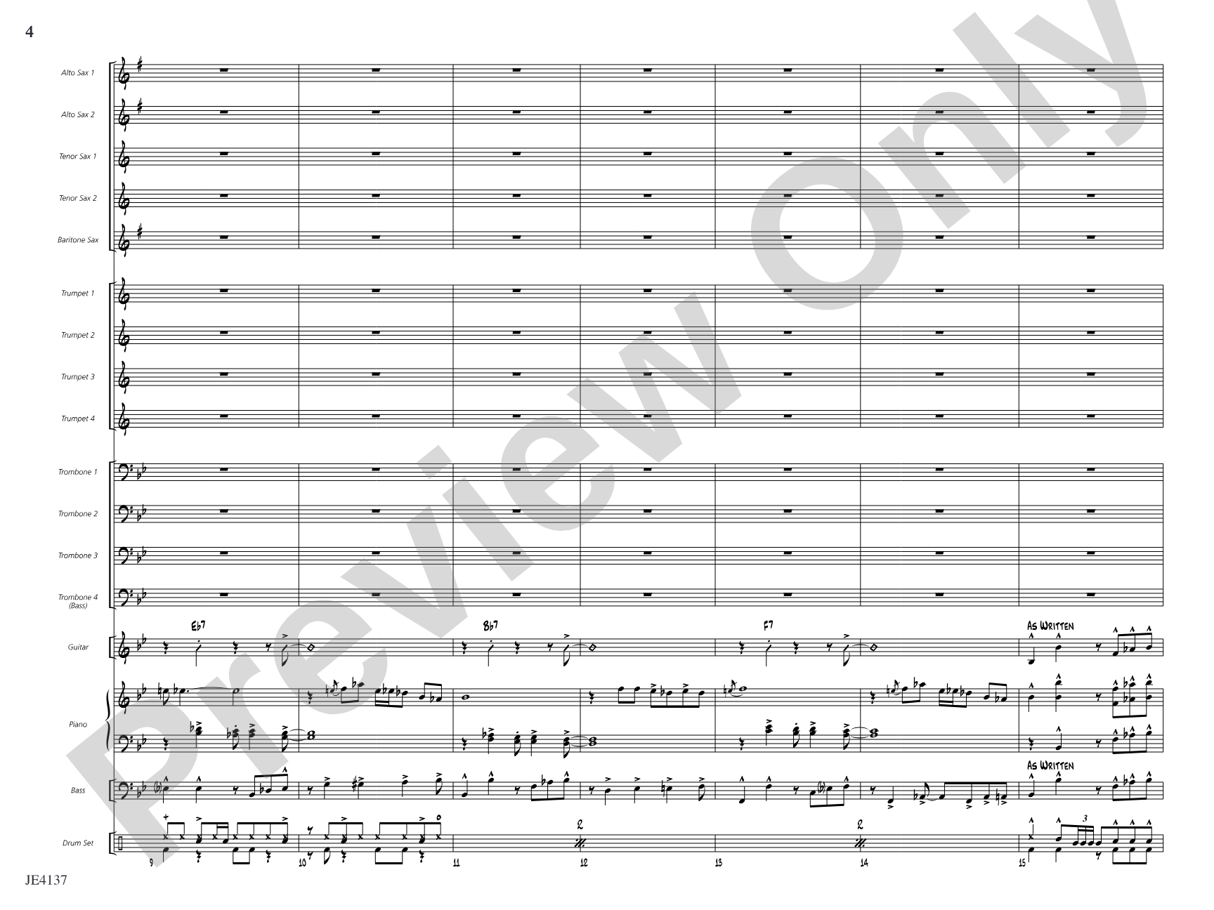 Feelin' the Funk: Jazz Ensemble Conductor Score & Parts