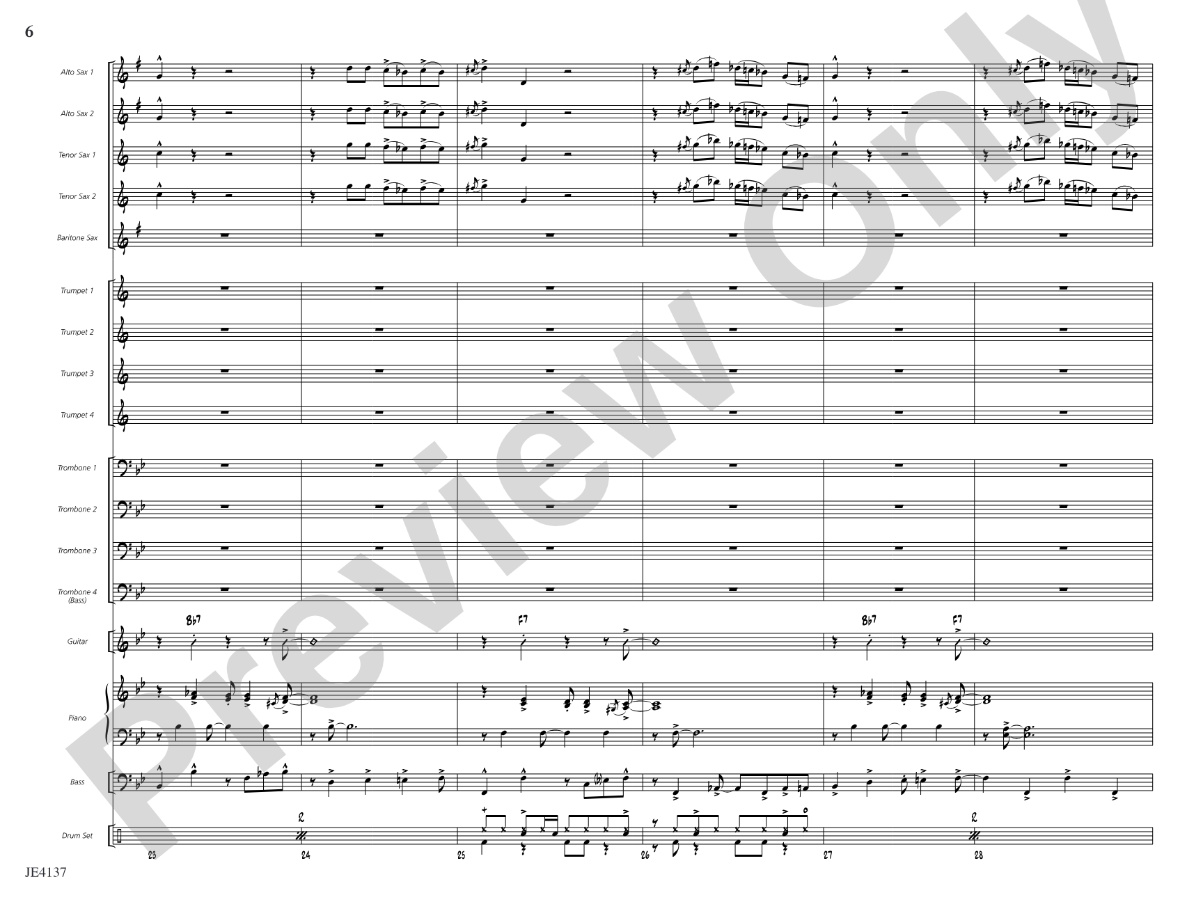 Feelin' the Funk: Jazz Ensemble Conductor Score & Parts