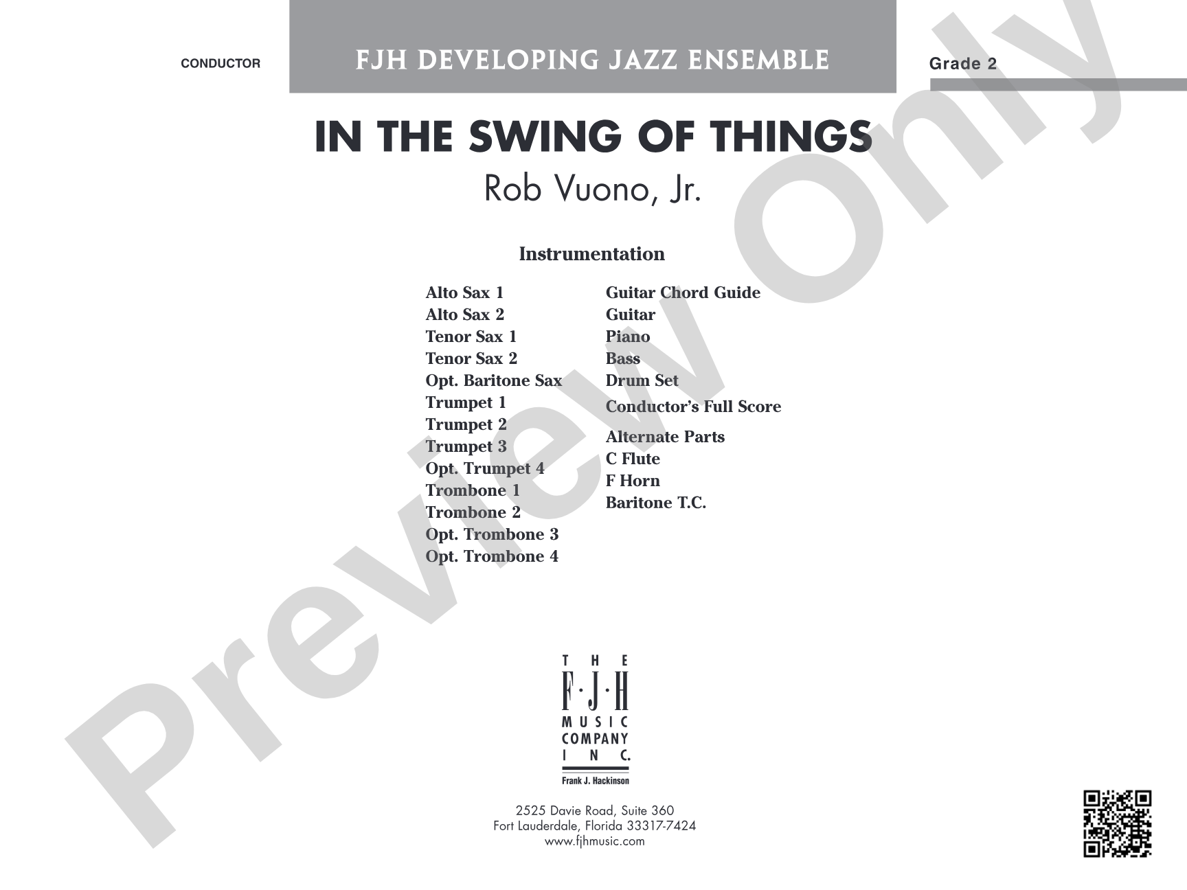 In the Swing of Things: Jazz Ensemble Conductor Score & Parts