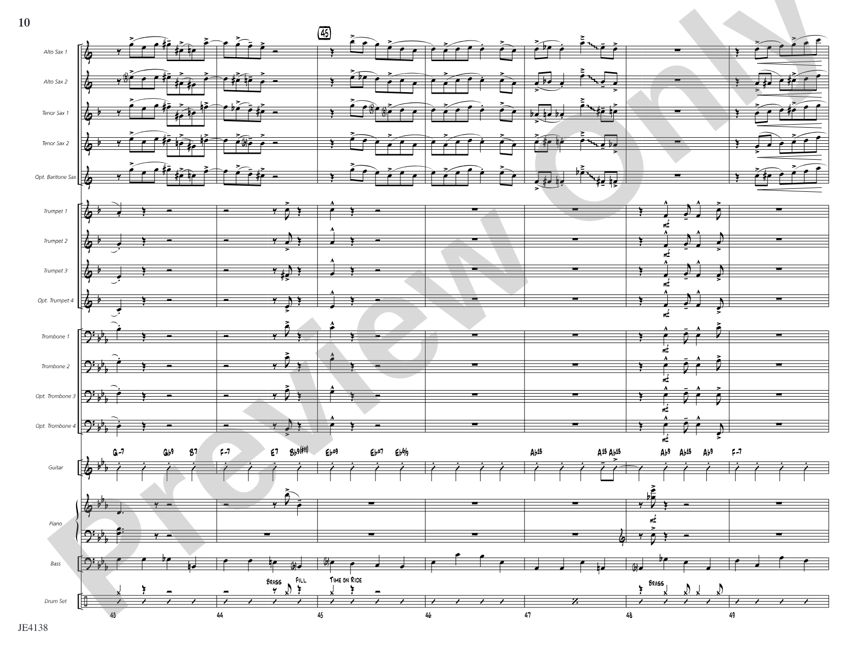 In the Swing of Things: Jazz Ensemble Conductor Score & Parts