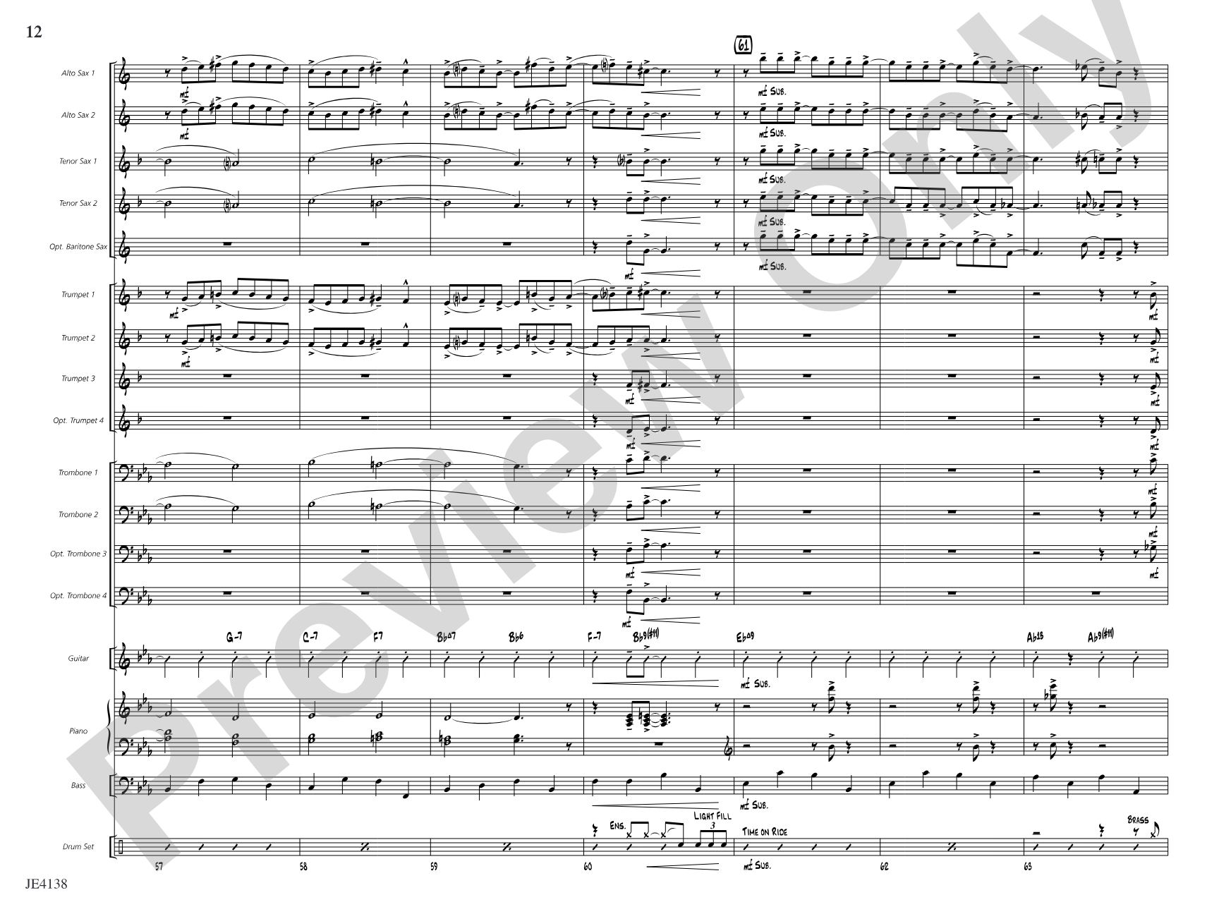 In the Swing of Things: Jazz Ensemble Conductor Score & Parts