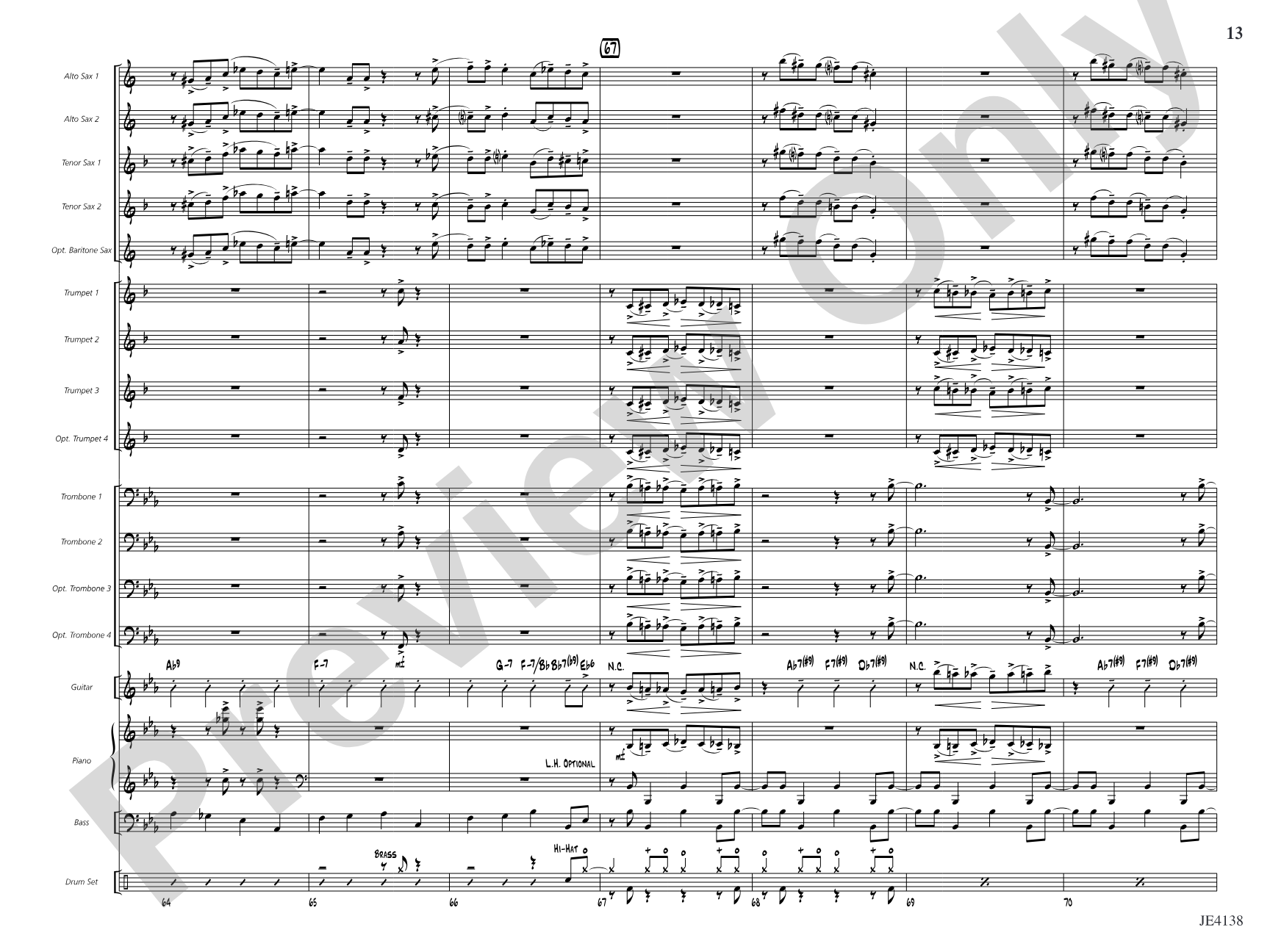 In the Swing of Things: Jazz Ensemble Conductor Score & Parts