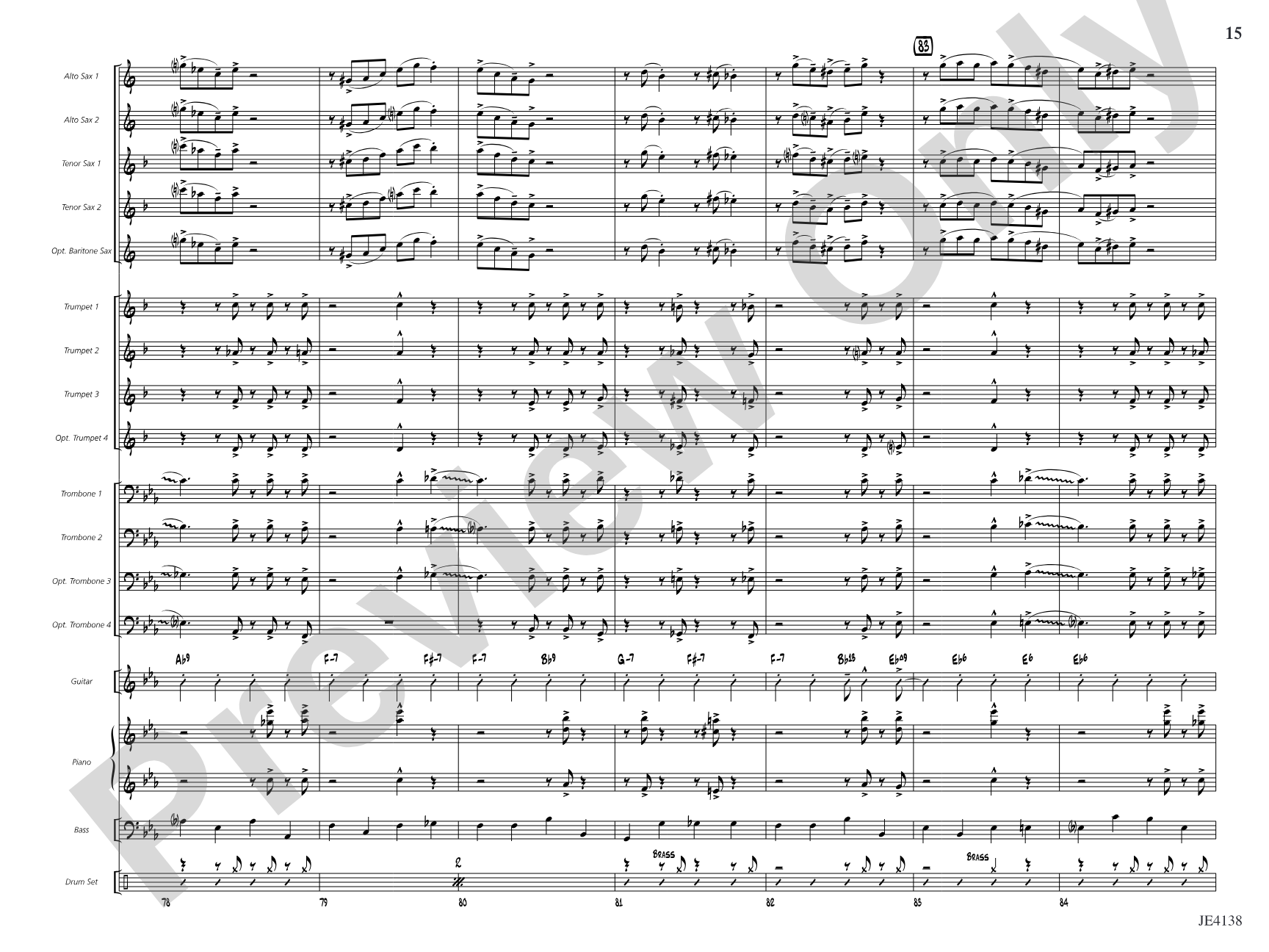 In the Swing of Things: Jazz Ensemble Conductor Score & Parts