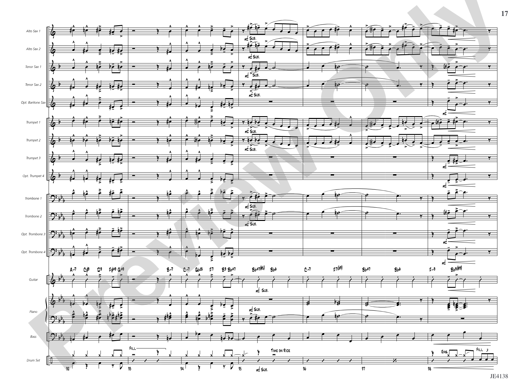 In the Swing of Things: Jazz Ensemble Conductor Score & Parts