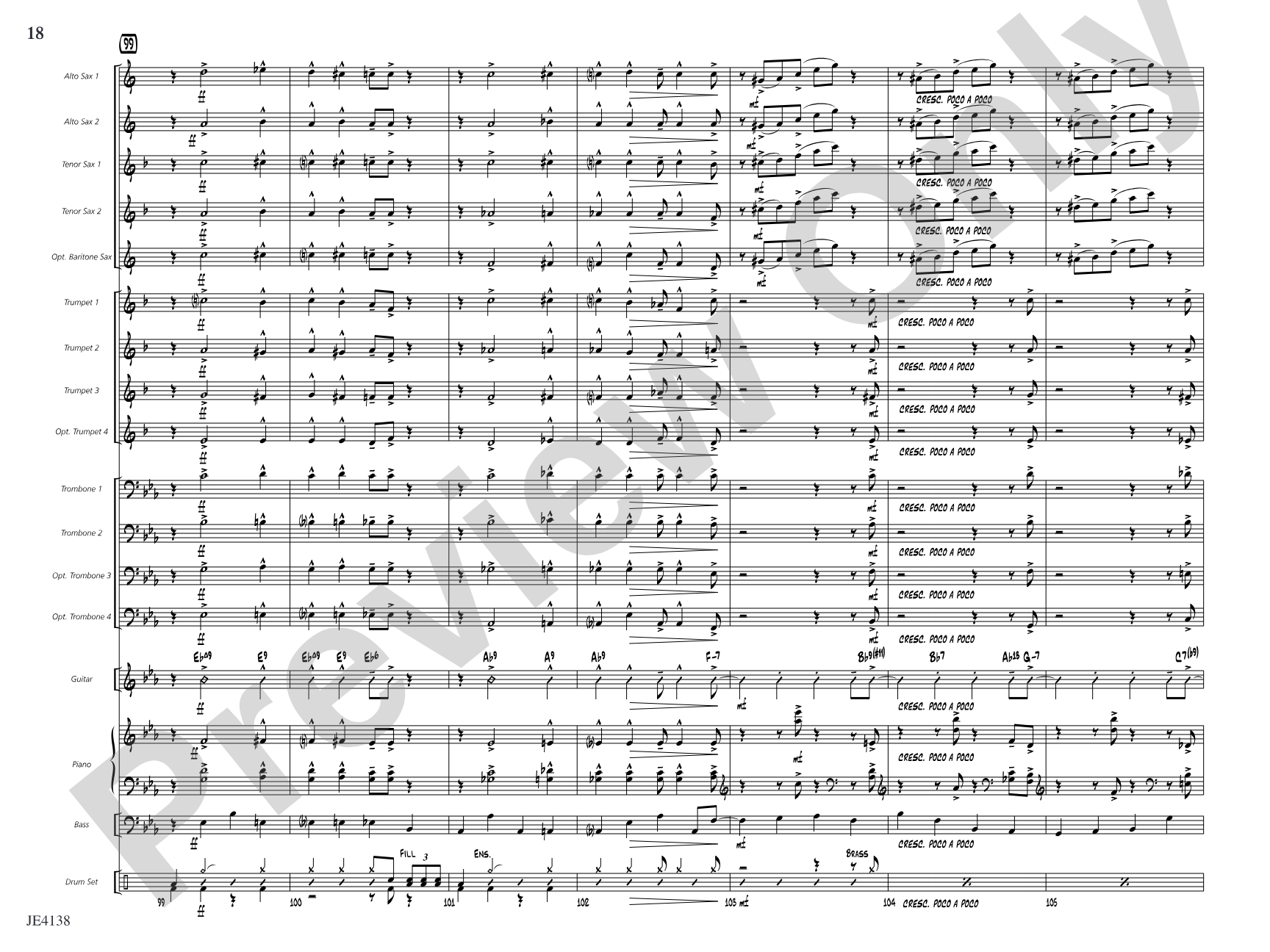 In the Swing of Things: Jazz Ensemble Conductor Score & Parts